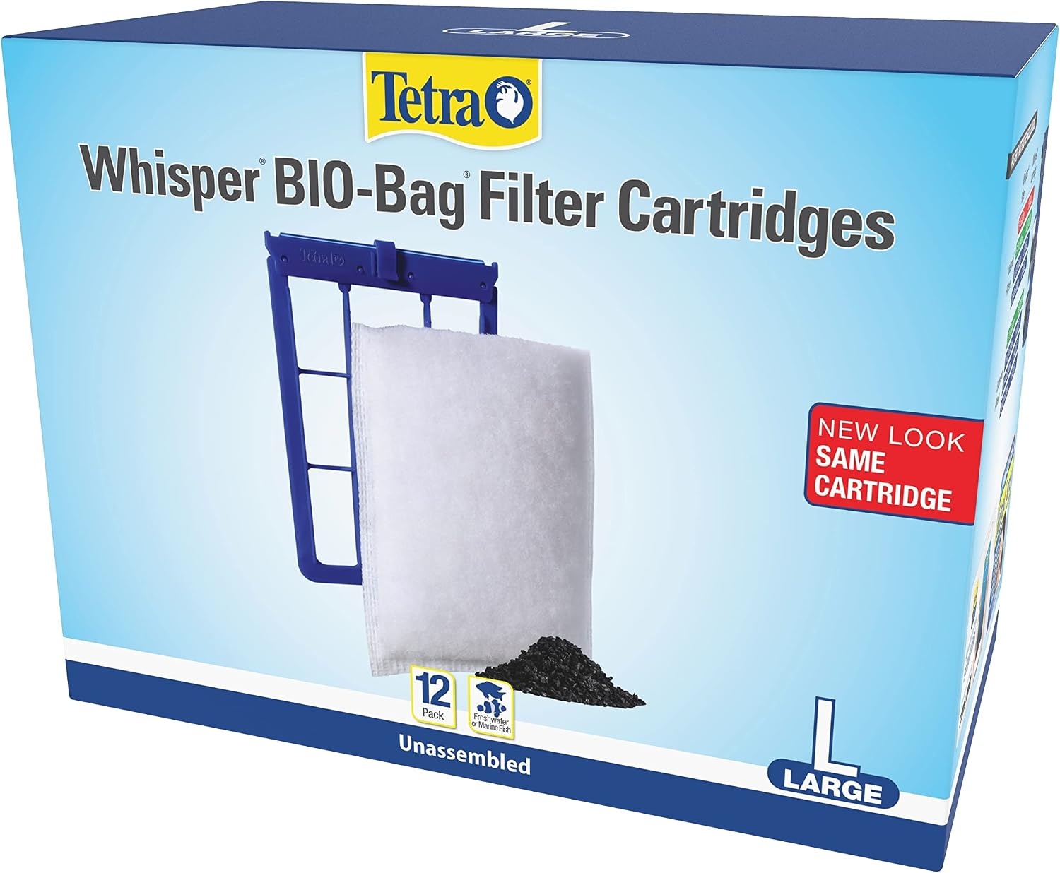 image:imageTetra Whisper BioBag Large Filter Cartridges for Aquariums 12 Count Unassembled Fits Tetra Whisper Fish Tank Filters 1030 Gal 2040 Gal PF20 30 40 60 IQ 20 30 45 60Original