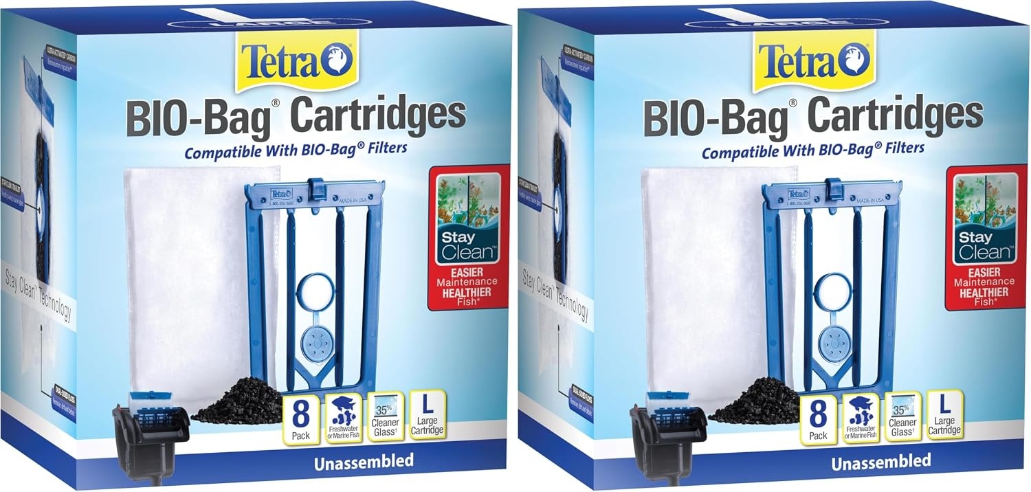 image:imageTetra Whisper BioBag Large Filter Cartridges for Aquariums 8 Count Unassembled Fits Tetra Whisper Fish Tank Filters 1030 Gal 2040 Gal PF20 30 40 60 IQ 20 30 45 60With Stay Clean