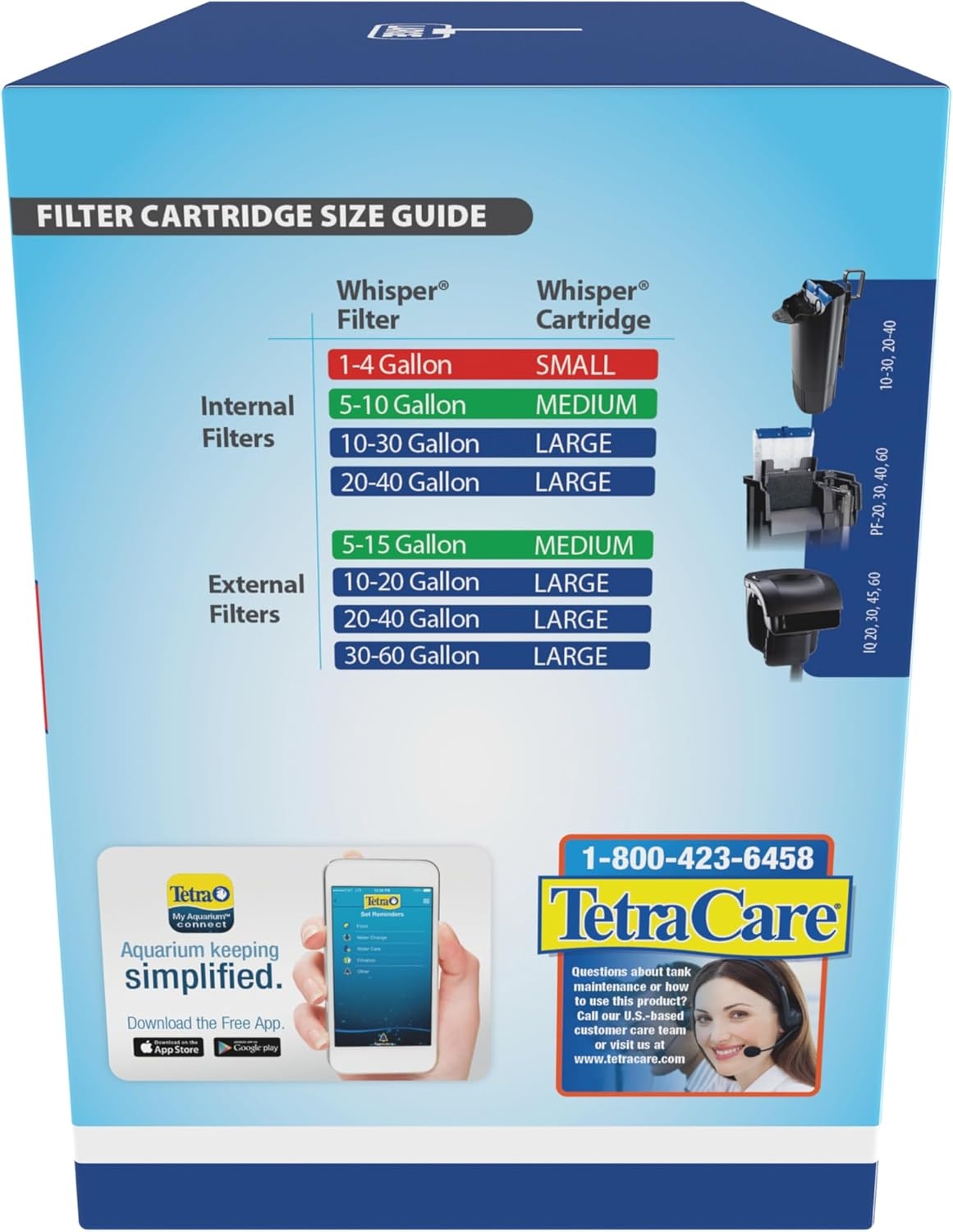 image:imageTetra Whisper BioBag Large Filter Cartridges for Aquariums 8 Count Unassembled Fits Tetra Whisper Fish Tank Filters 1030 Gal 2040 Gal PF20 30 40 60 IQ 20 30 45 60With Stay Clean