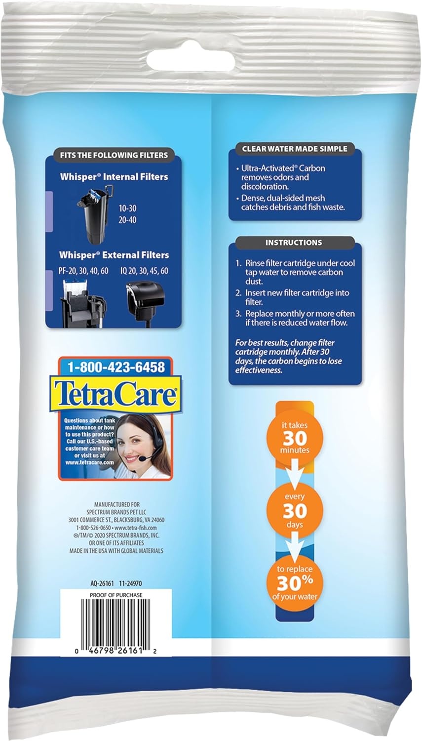 image:imageTetra Whisper BioBag Large Filter Cartridges for Aquariums 8 Count Unassembled Fits Tetra Whisper Fish Tank Filters 1030 Gal 2040 Gal PF20 30 40 60 IQ 20 30 45 60Standard