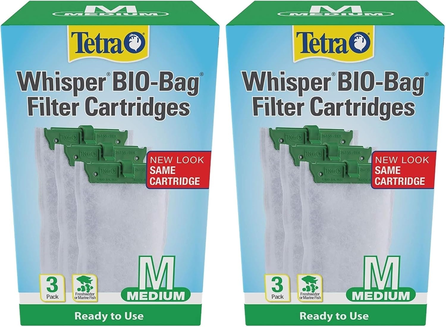 image:imageTetra Whisper BioBag Medium Filter Cartridges for Aquariums 12 Count Unassembled Fits Tetra Whisper Fish Tank Filters 510 Gal PF10 IQ 10Standard
