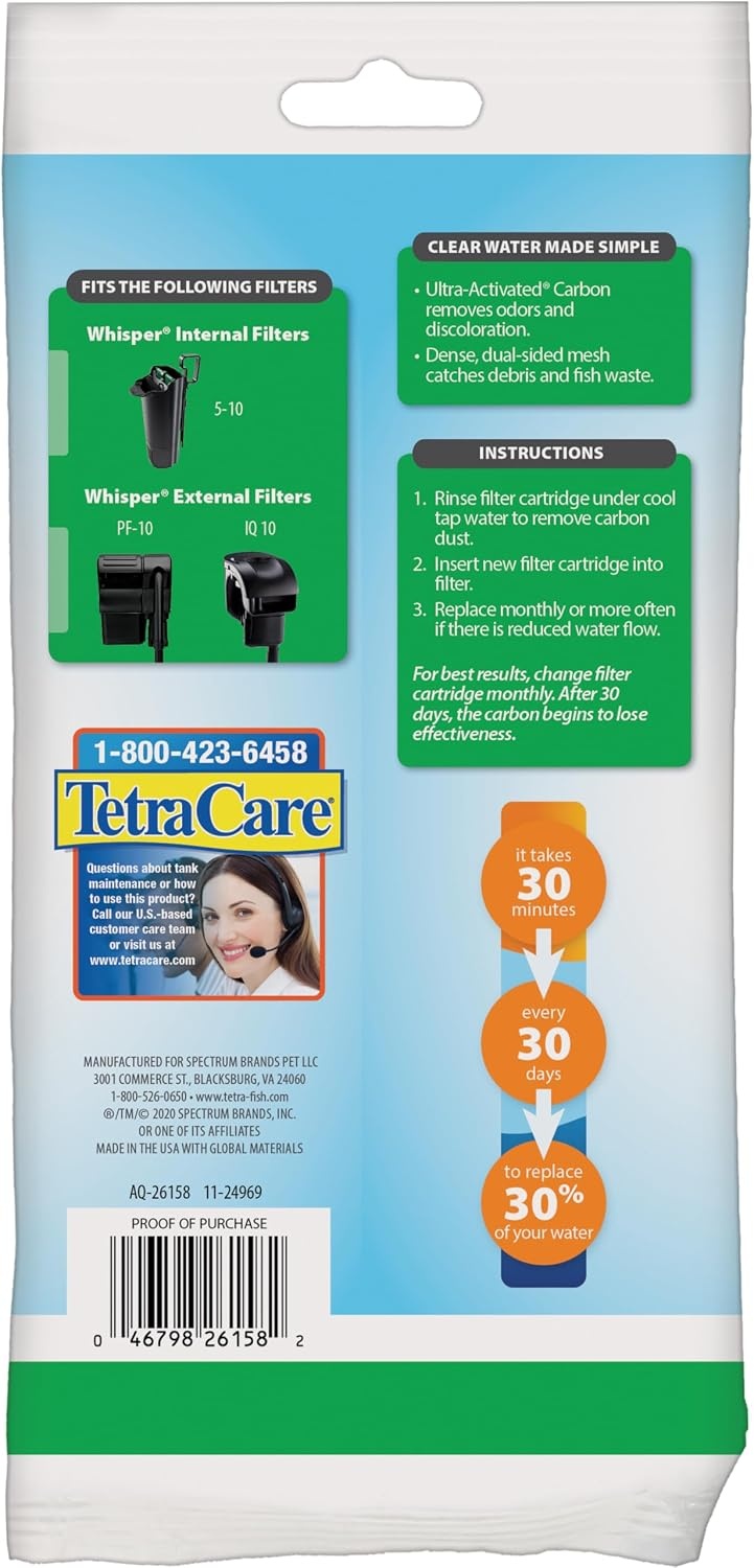 image:imageTetra Whisper BioBag Medium Filter Cartridges for Aquariums 12 Count Unassembled Fits Tetra Whisper Fish Tank Filters 510 Gal PF10 IQ 10Standard
