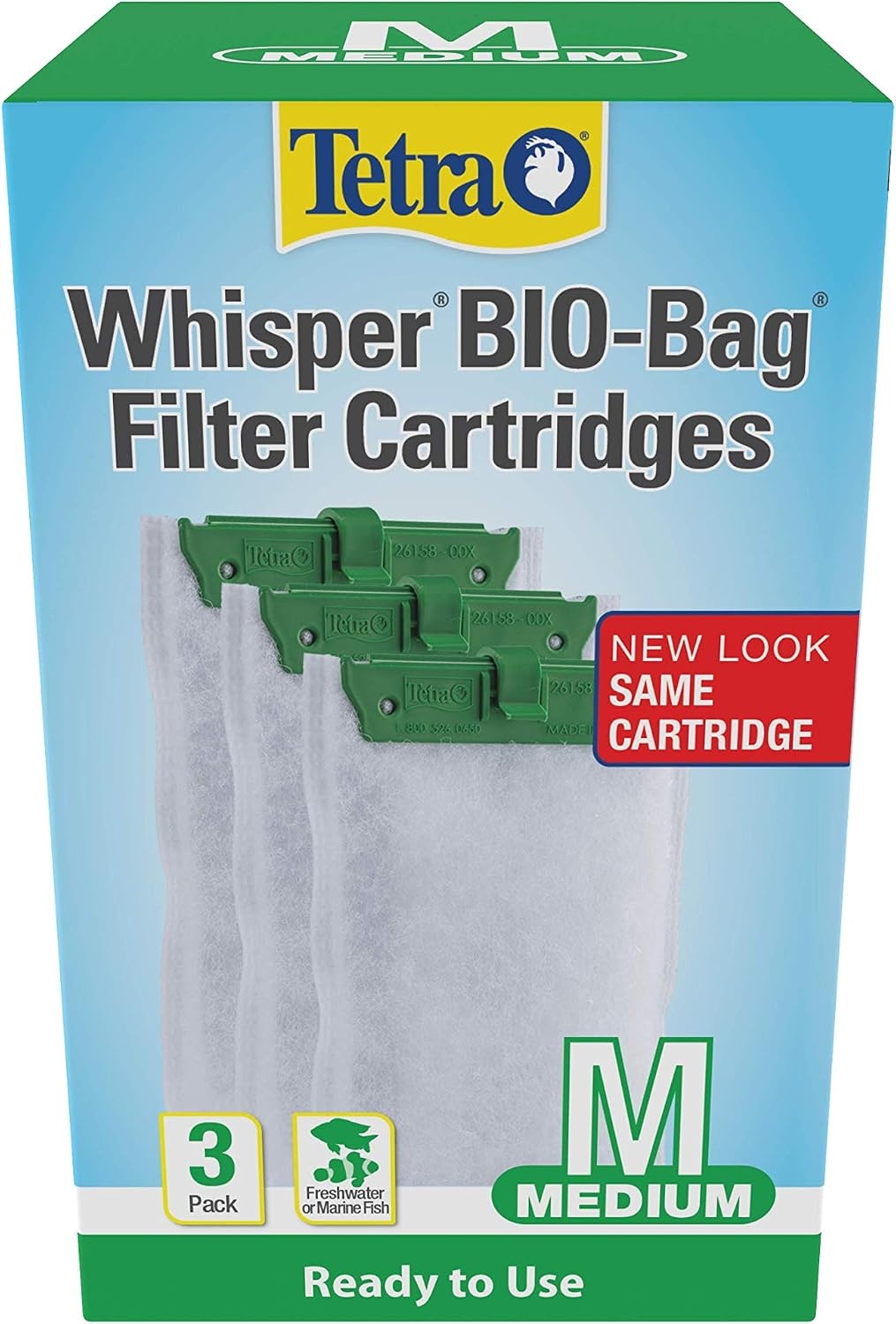 image:imageTetra Whisper BioBag Medium Filter Cartridges for Aquariums 12 Count Unassembled Fits Tetra Whisper Fish Tank Filters 510 Gal PF10 IQ 10Standard