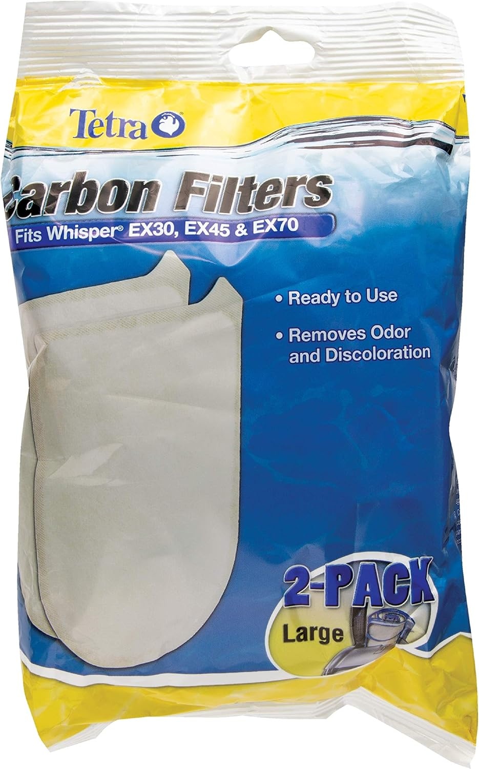 image:imageTetra Whisper EX Carbon Large Round Filter Cartridges 4 Count Fits Tetra Whisper EX 30 45 70 Fish Tank Filters2count