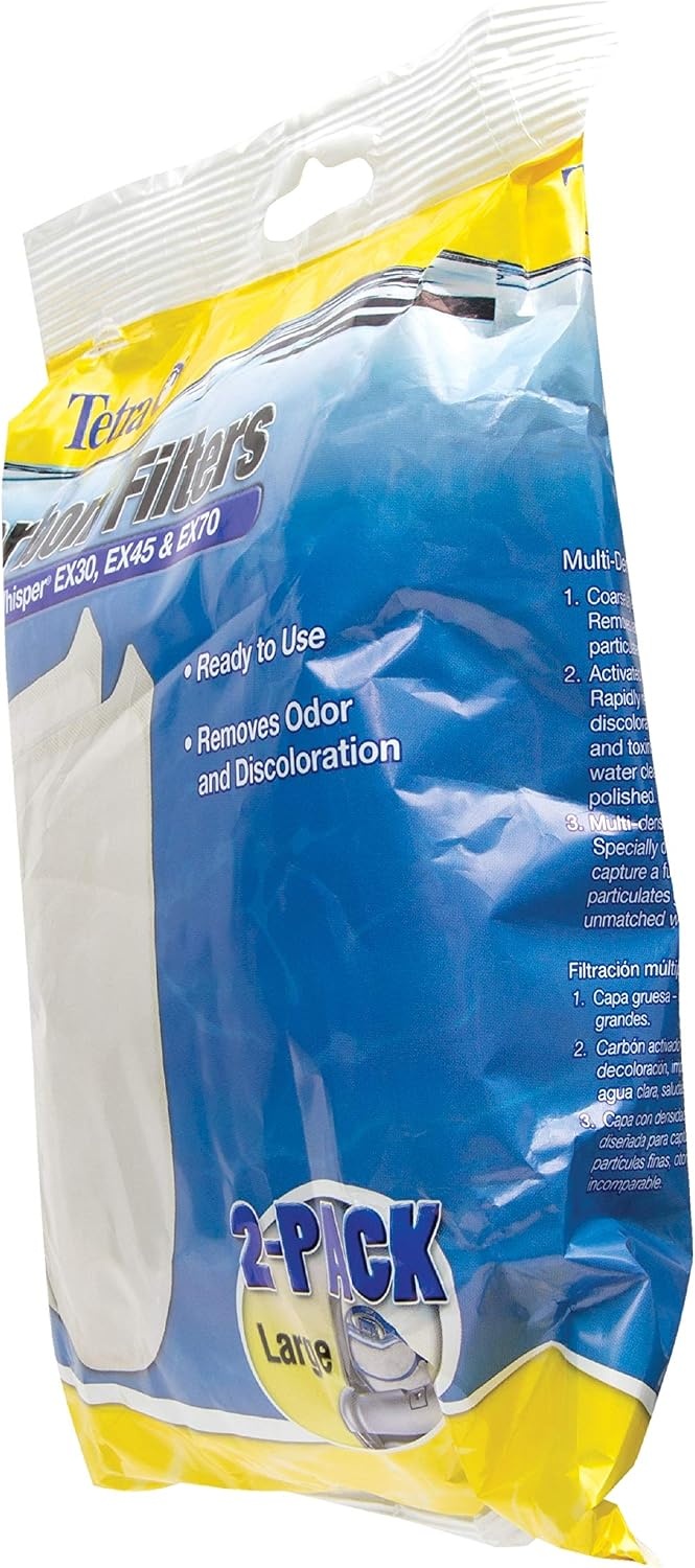 image:imageTetra Whisper EX Carbon Large Round Filter Cartridges 4 Count Fits Tetra Whisper EX 30 45 70 Fish Tank Filters2count