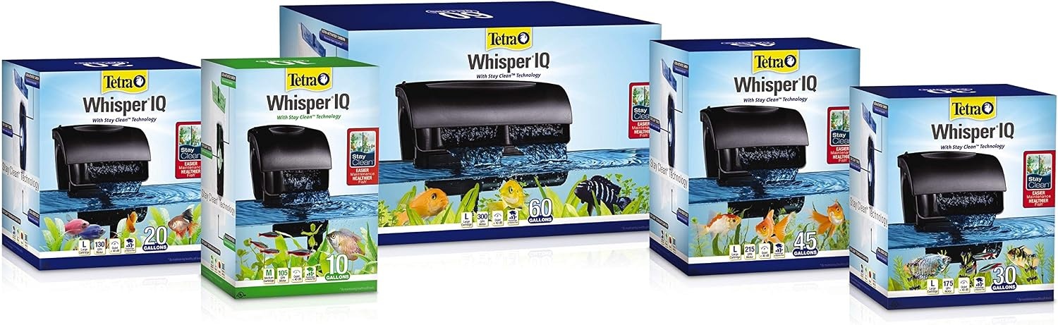 image:imageTetra Whisper IQ Power Filter 45 Gallons 215 GPH with Stay Clean Technology60Gallon