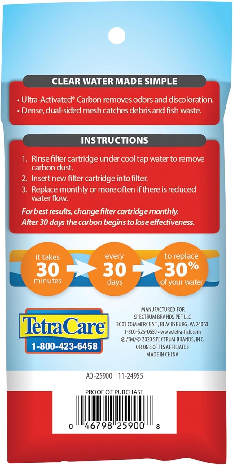 image:imageTetra Whisper Small Filter Cartridges for Aquariums 2 Count Ready to Use Fits Tetra Whisper Filters for Fish Tanks 1 4 Gal2 Count