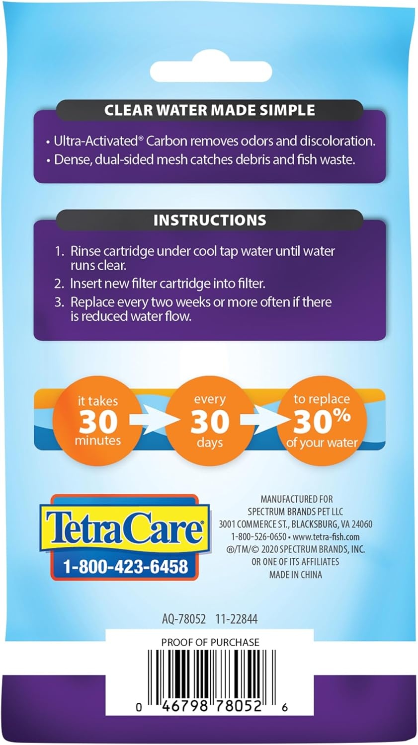 image:imageTetra Whisper XS Filter Cartridges for Aquariums 4 Count Ready to Use Fits Tetra Whisper Filters for Fish Tanks Up to 3 Gal4Count