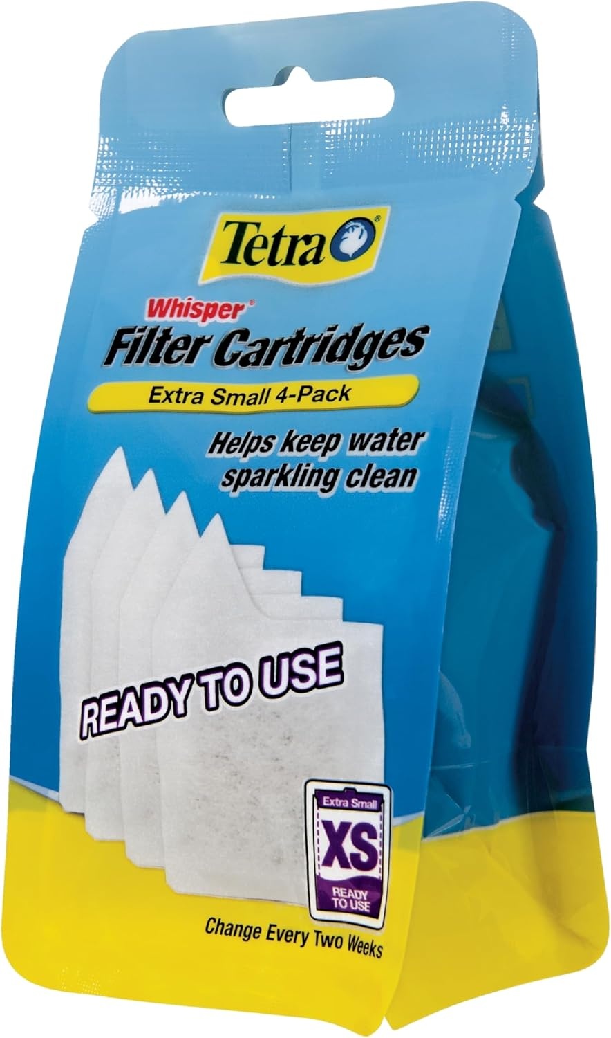 image:imageTetra Whisper XS Filter Cartridges for Aquariums 4 Count Ready to Use Fits Tetra Whisper Filters for Fish Tanks Up to 3 Gal96Count