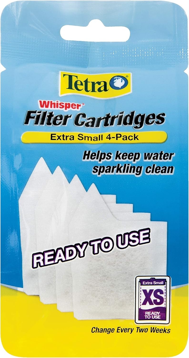 image:imageTetra Whisper XS Filter Cartridges for Aquariums 4 Count Ready to Use Fits Tetra Whisper Filters for Fish Tanks Up to 3 Gal96Count