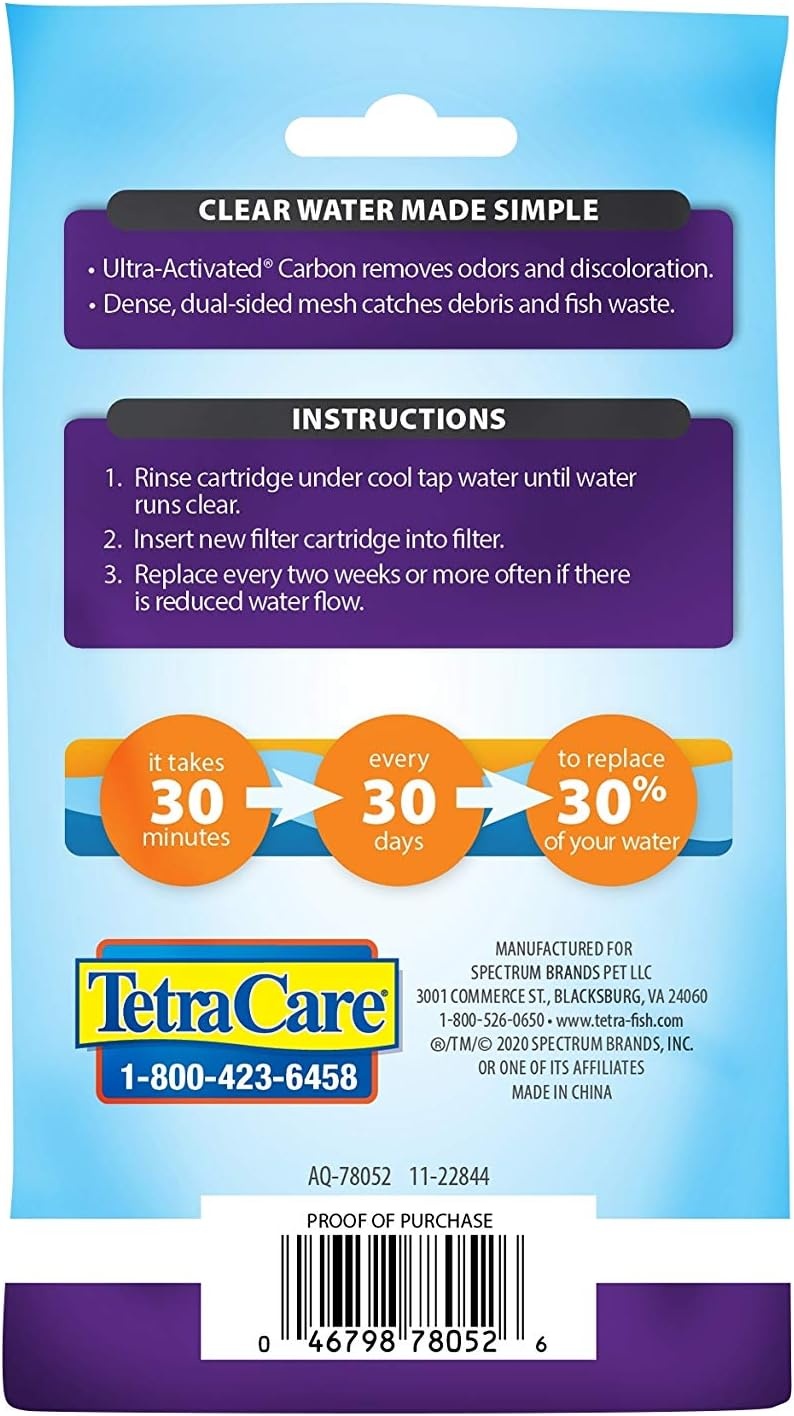 image:imageTetra Whisper XS Filter Cartridges for Aquariums 4 Count Ready to Use Fits Tetra Whisper Filters for Fish Tanks Up to 3 Gal96Count