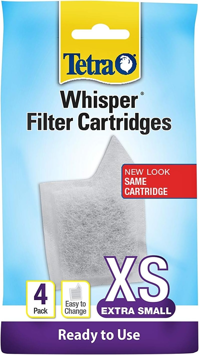 image:imageTetra Whisper XS Filter Cartridges for Aquariums 4 Count Ready to Use Fits Tetra Whisper Filters for Fish Tanks Up to 3 Gal96Count