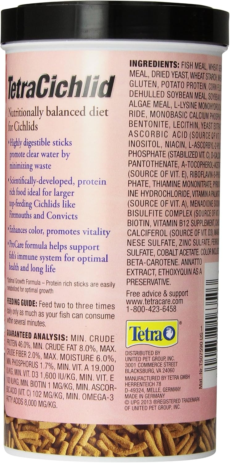 image:imageTetraCichlid Floating Cichlid Sticks 113 Ounces Pond Fish Food Nutritionally Balanced113 Ounce Pack of 2