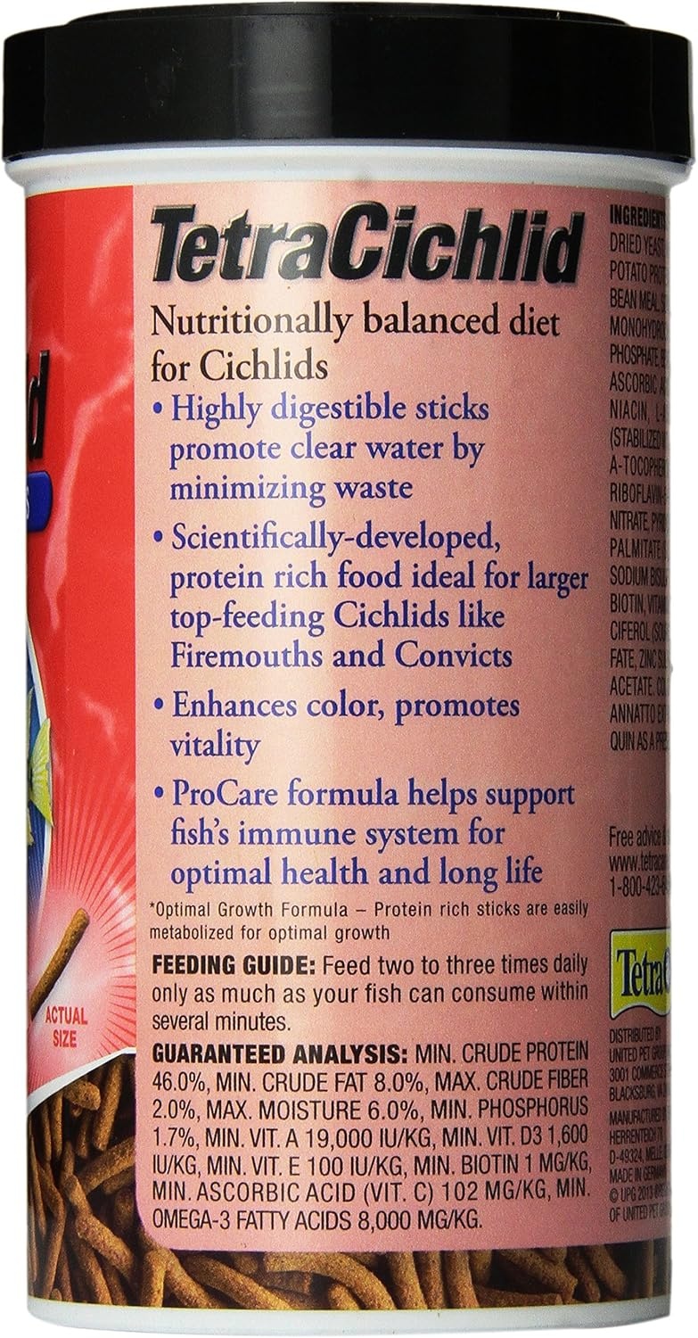 image:imageTetraCichlid Floating Cichlid Sticks 113 Ounces Pond Fish Food Nutritionally Balanced565 Ounce Pack of 1