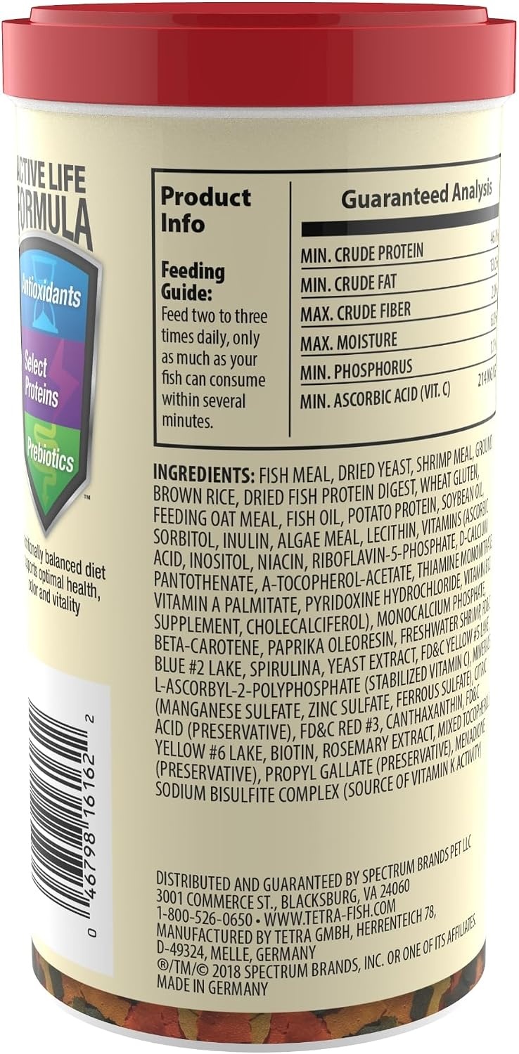 image:imageTetraColor Tropical Flakes Color Boosting Fish Food Nutritionally Balanced Diet for Tropical Fish 706 ozTropical