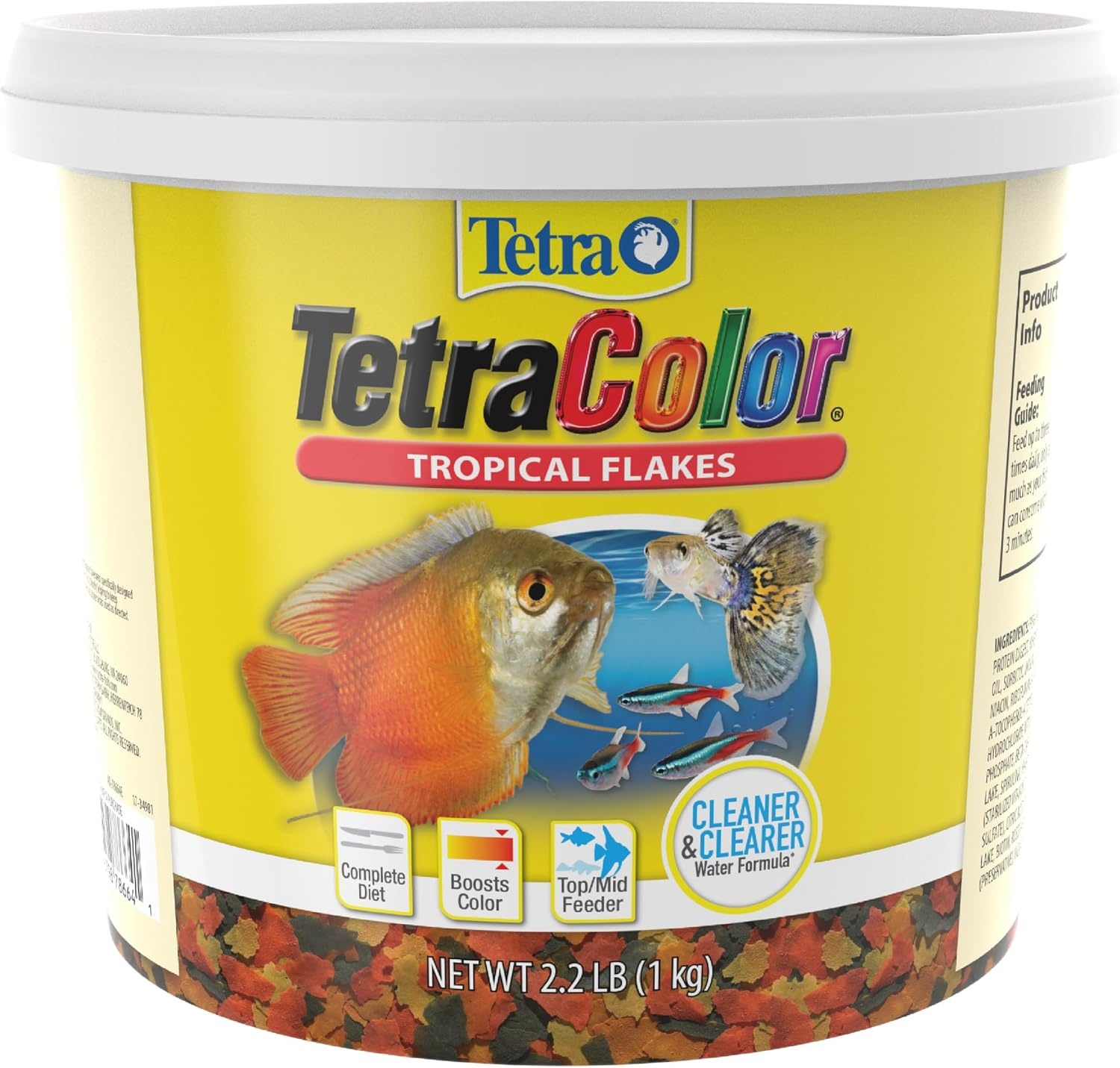 image:imageTetraColor Tropical Flakes Color Boosting Fish Food Nutritionally Balanced Diet for Tropical Fish 706 ozTropical