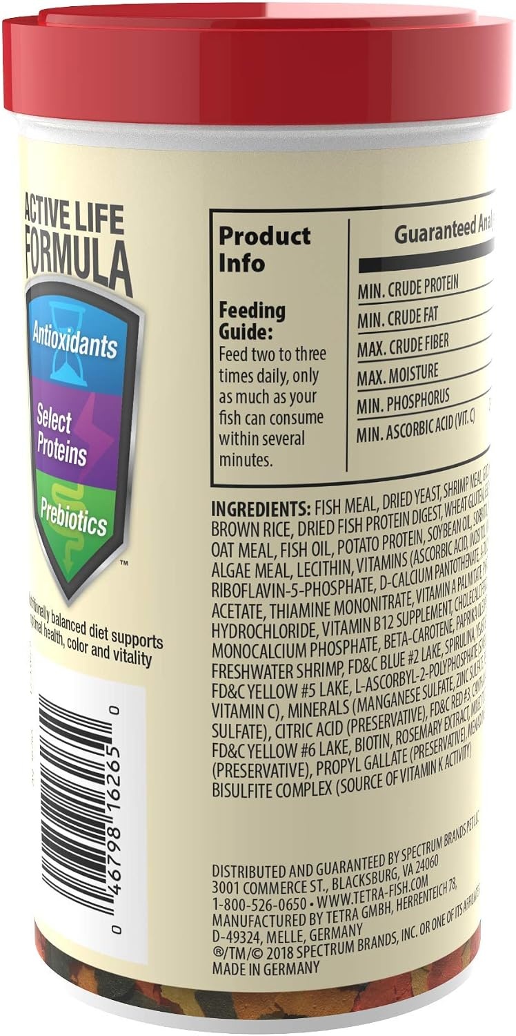 image:imageTetraColor Tropical Flakes Color Boosting Fish Food Nutritionally Balanced Diet for Tropical Fish 706 ozTropical