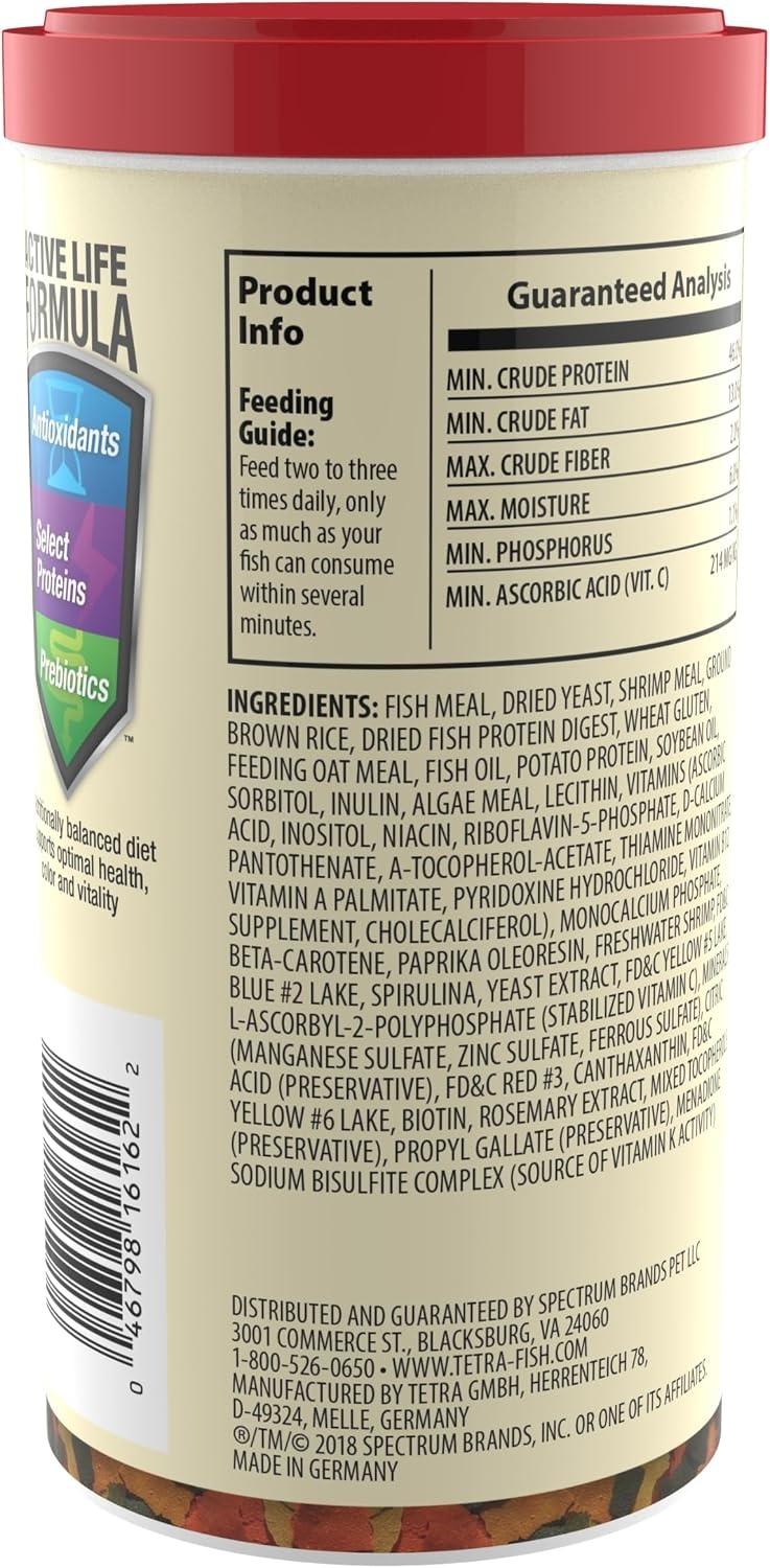 image:imageTetraColor Tropical Flakes Color Boosting Fish Food Nutritionally Balanced Diet for Tropical Fish 706 ozTropical