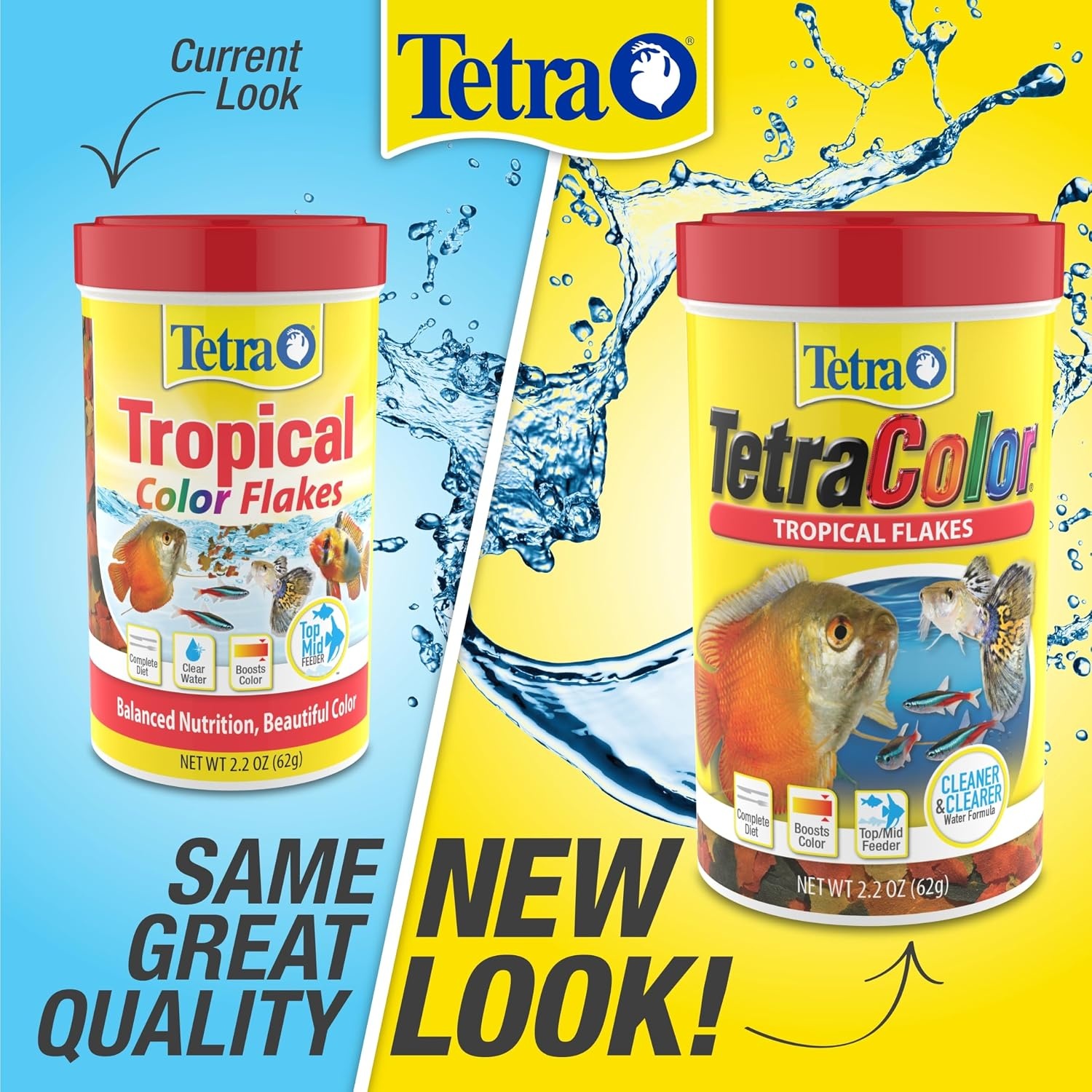 image:imageTetraColor Tropical Flakes Color Boosting Fish Food Nutritionally Balanced Diet for Tropical Fish 706 ozTropical