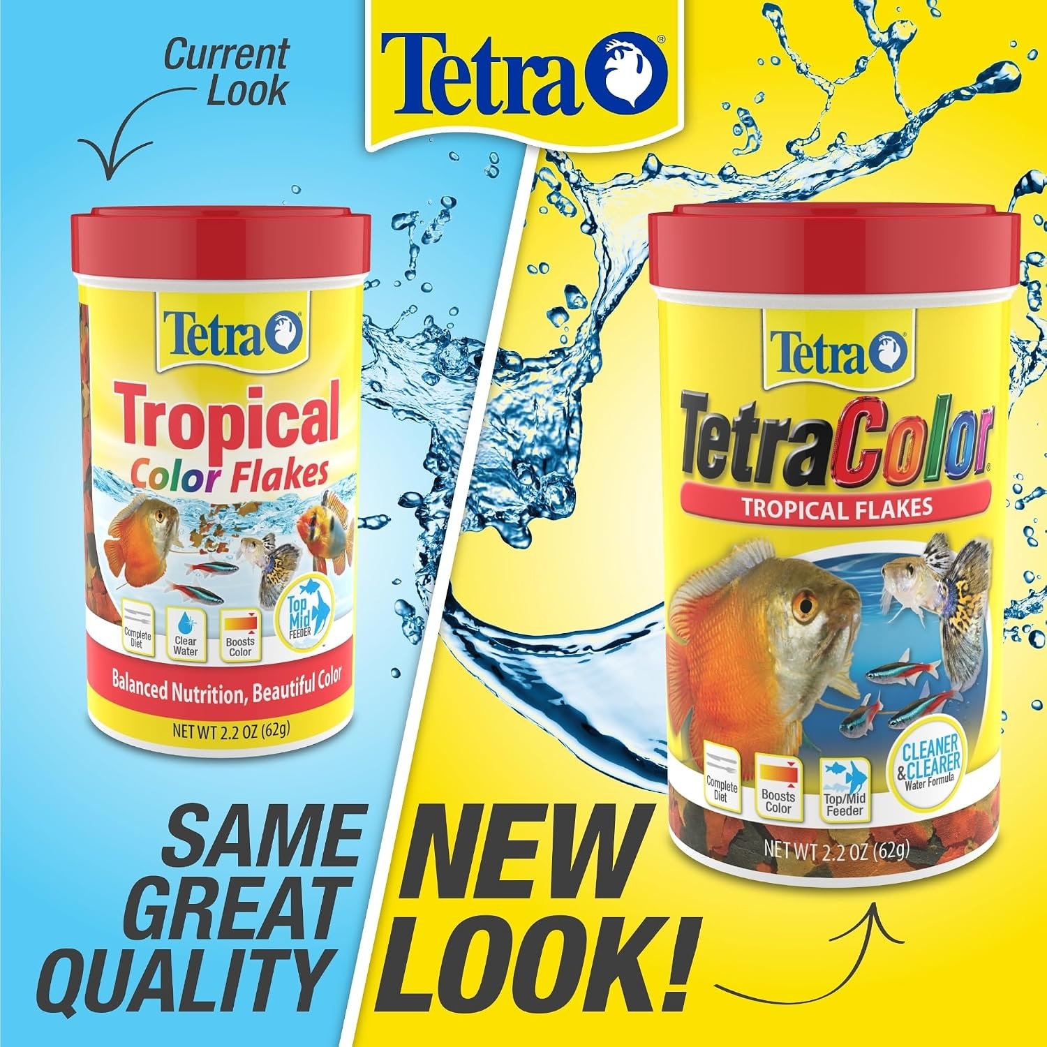 image:imageTetraColor Tropical Flakes Color Boosting Fish Food Nutritionally Balanced Diet for Tropical Fish 706 ozTropical