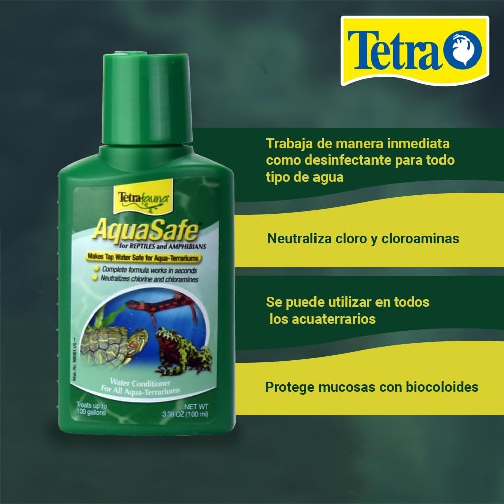 image:imageTetraFauna AquaSafe for Reptiles and Amphibians 338 Oz AquaTerrarium Water Conditioner Makes Tap Water Safe100ml