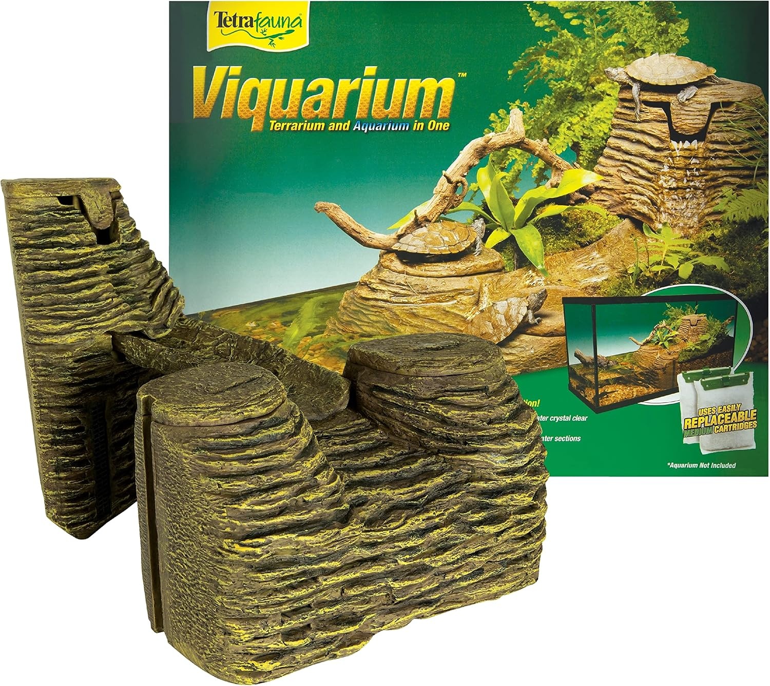 image:imageTetraFauna Viqaquarium AllInOne Terrarium And aquarium Ideal For Aquatic Reptiles And Amphibians