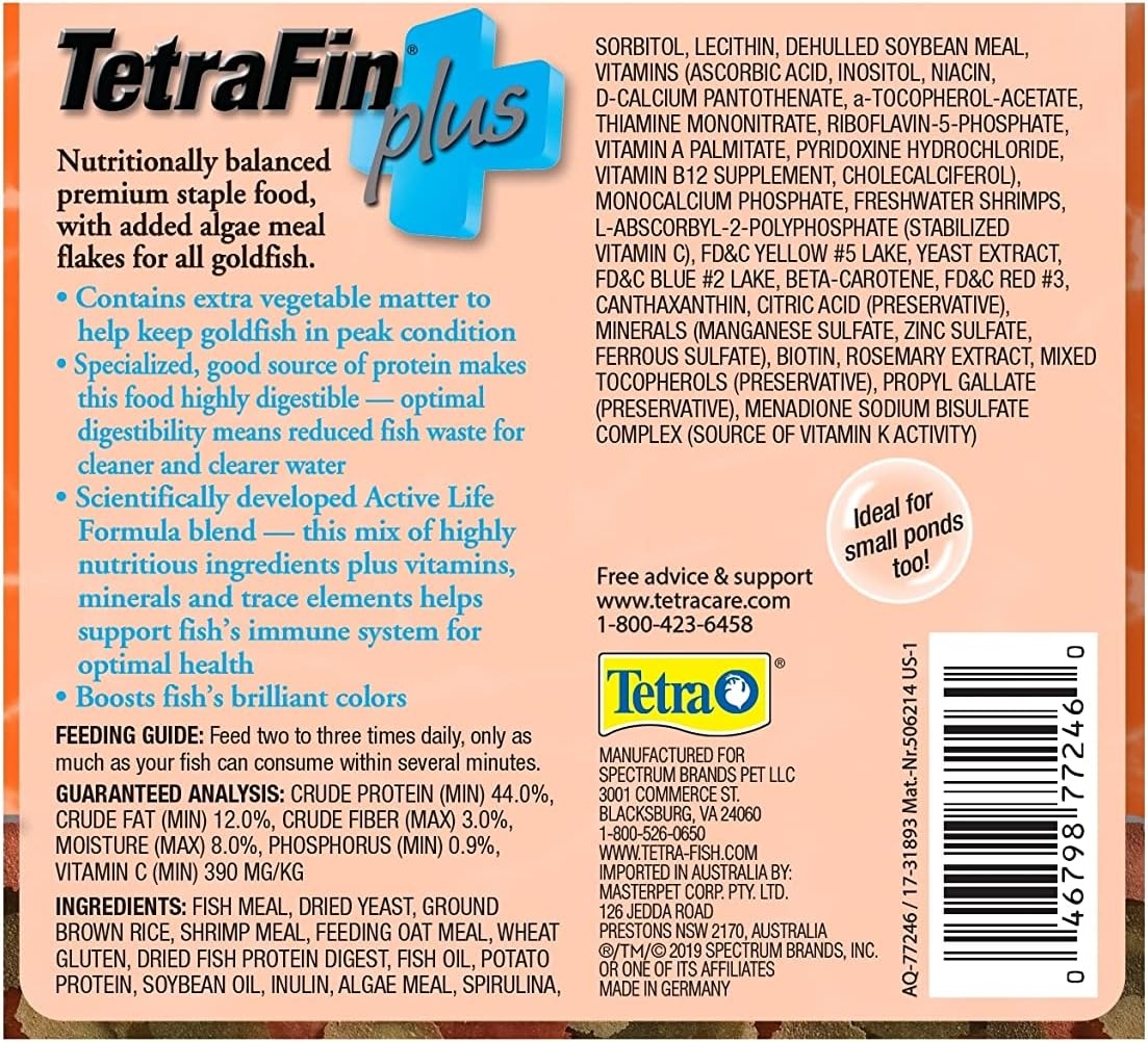 image:imageTetraFin Plus Goldfish Flakes 22 Ounces Balanced Diet With Algae To Promote Health22 Ounce Pack of 2
