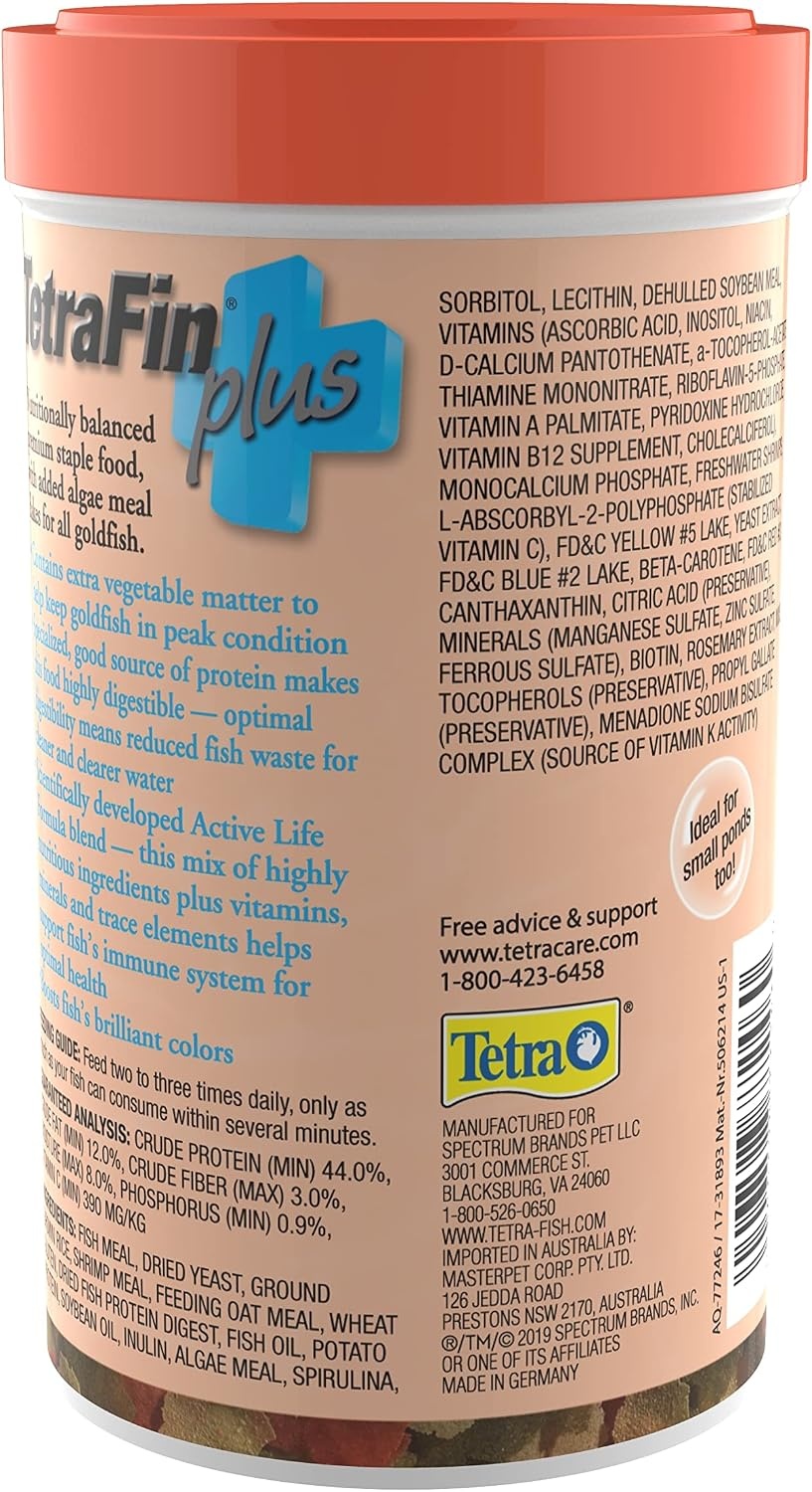 image:imageTetraFin Plus Goldfish Flakes 22 Ounces Balanced Diet With Algae To Promote Health22 Ounce Pack of 2
