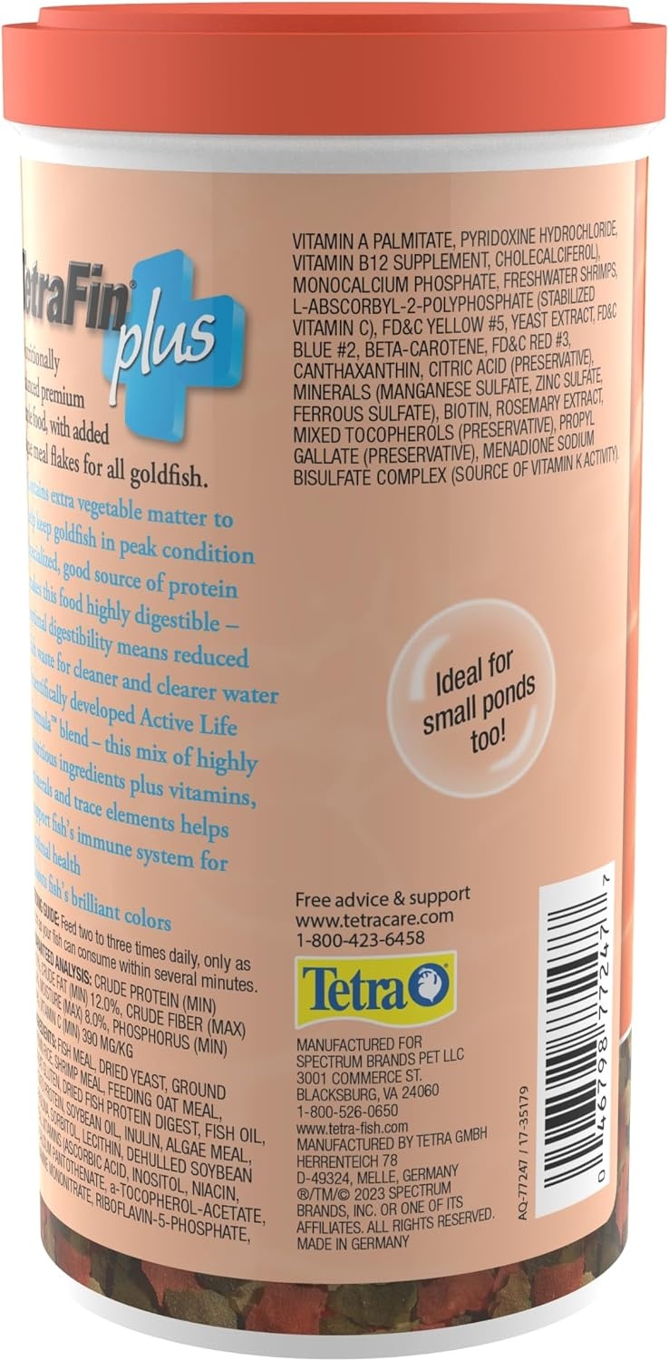 image:imageTetraFin Plus Goldfish Flakes 22 Ounces Balanced Diet With Algae To Promote Health706 Ounce Pack of 1