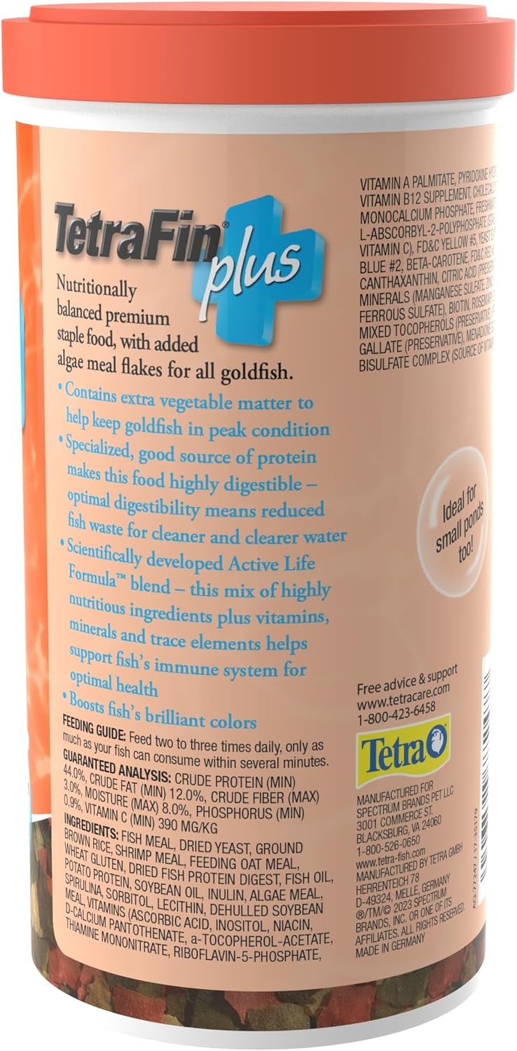 image:imageTetraFin Plus Goldfish Flakes 22 Ounces Balanced Diet With Algae To Promote Health706 Ounce Pack of 1