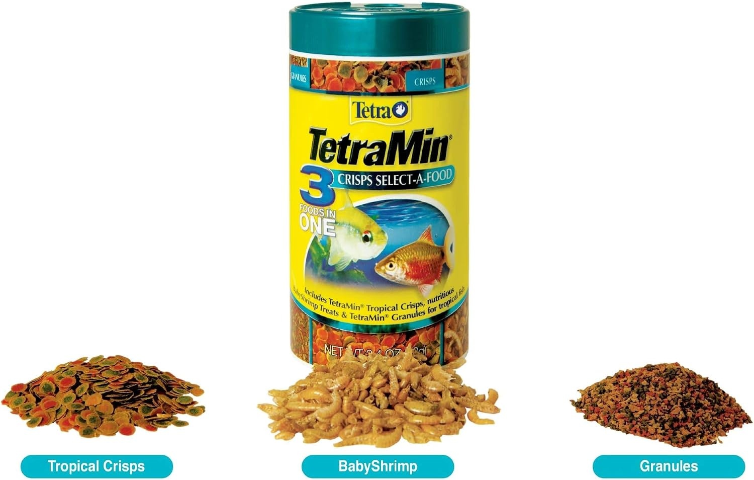 image:imageTetraMin Crisps SelectAFood 24 Ounces Fish Food Variety Pack 7703724 Ounce Pack of 1