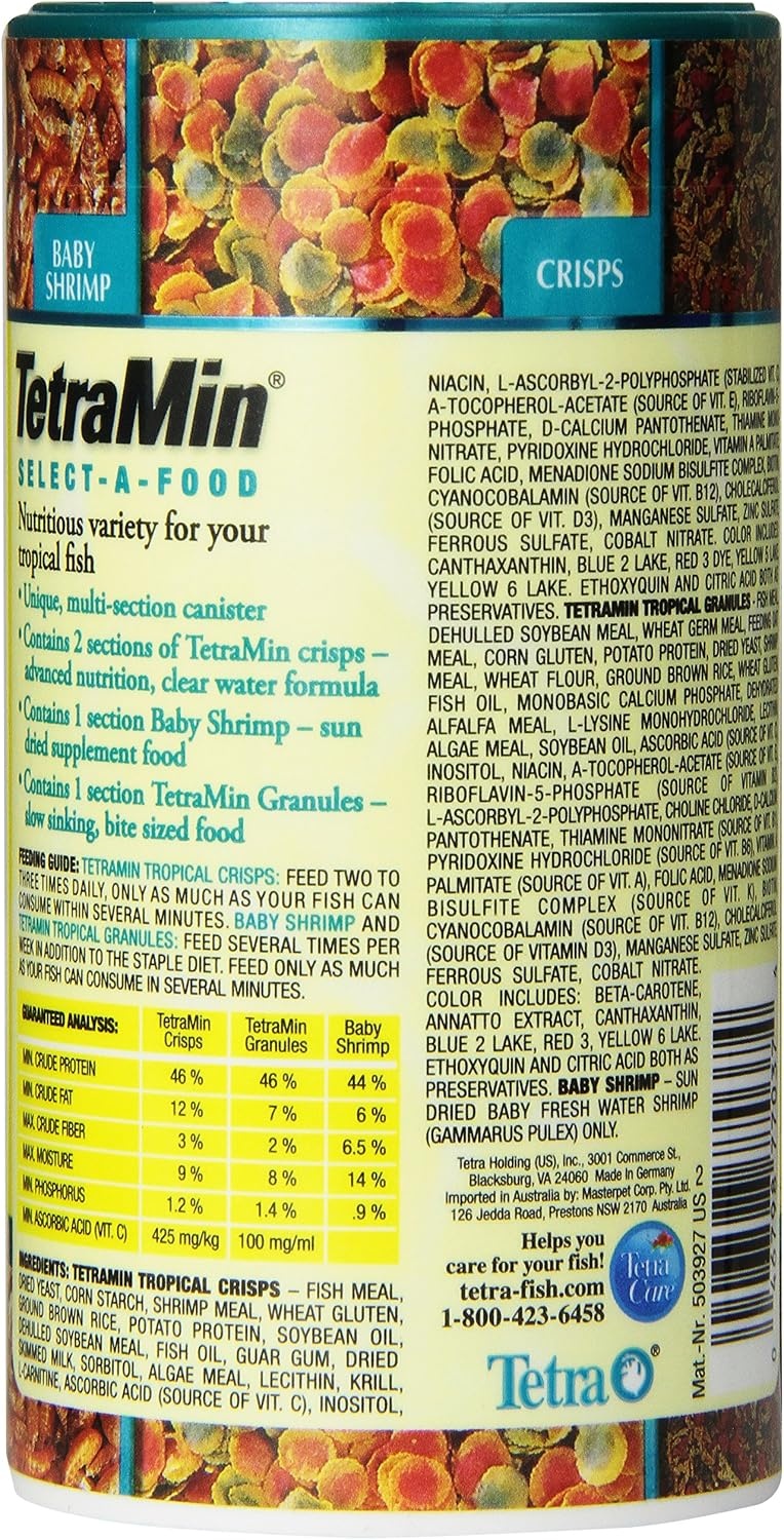 image:imageTetraMin Crisps SelectAFood 24 Ounces Fish Food Variety Pack 7703724 Ounce Pack of 2