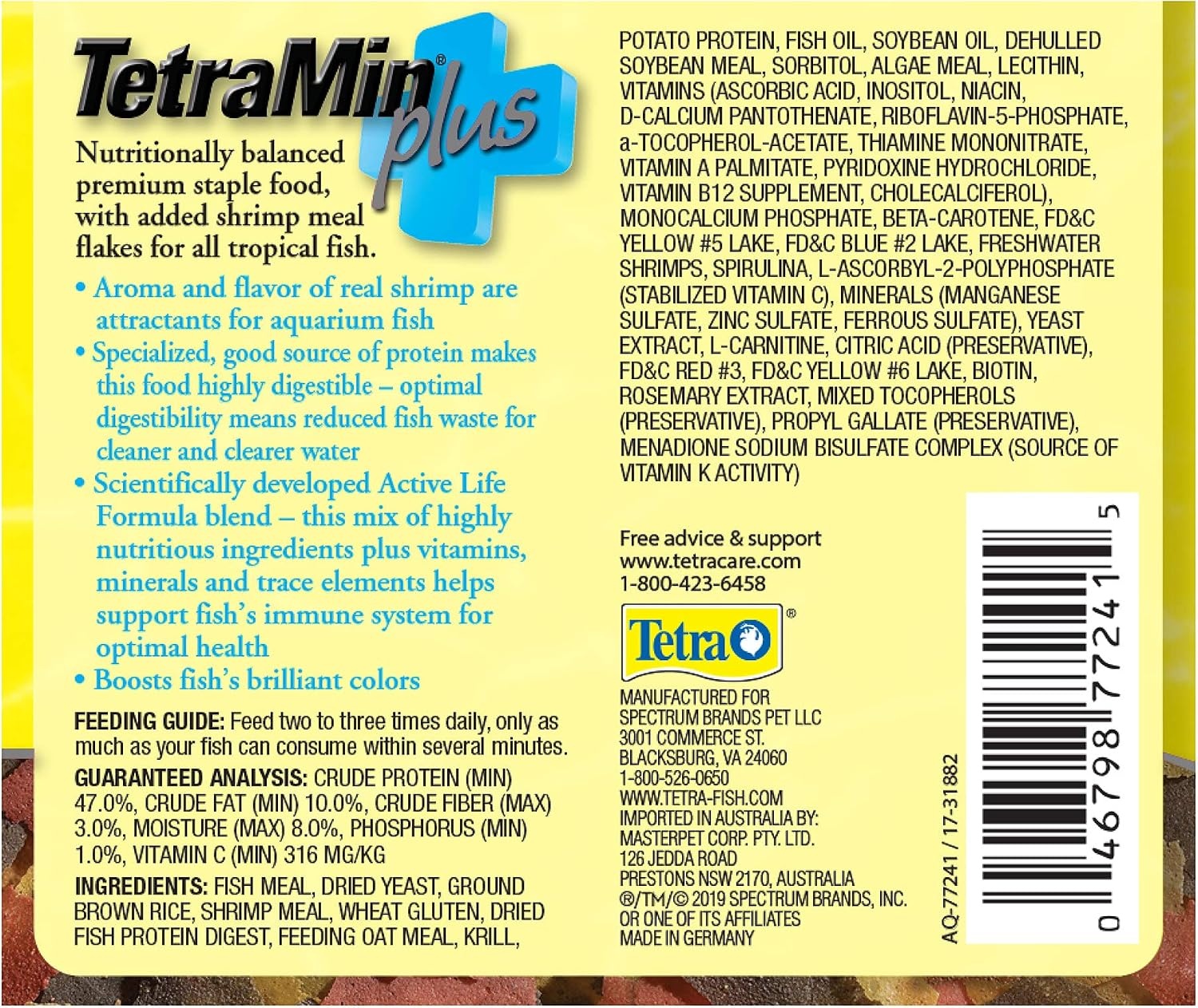 image:imageTetraMin Plus Tropical Flakes Cleaner and Clearer Water Formula 1Ounce1 Ounce Pack of 1