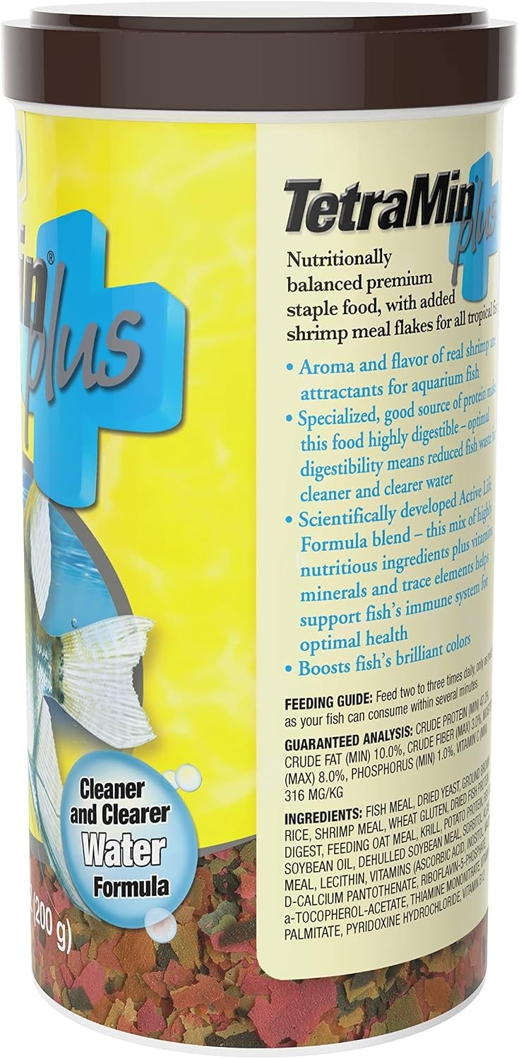 image:imageTetraMin Plus Tropical Flakes Cleaner and Clearer Water Formula 1Ounce706 Ounce Pack of 1