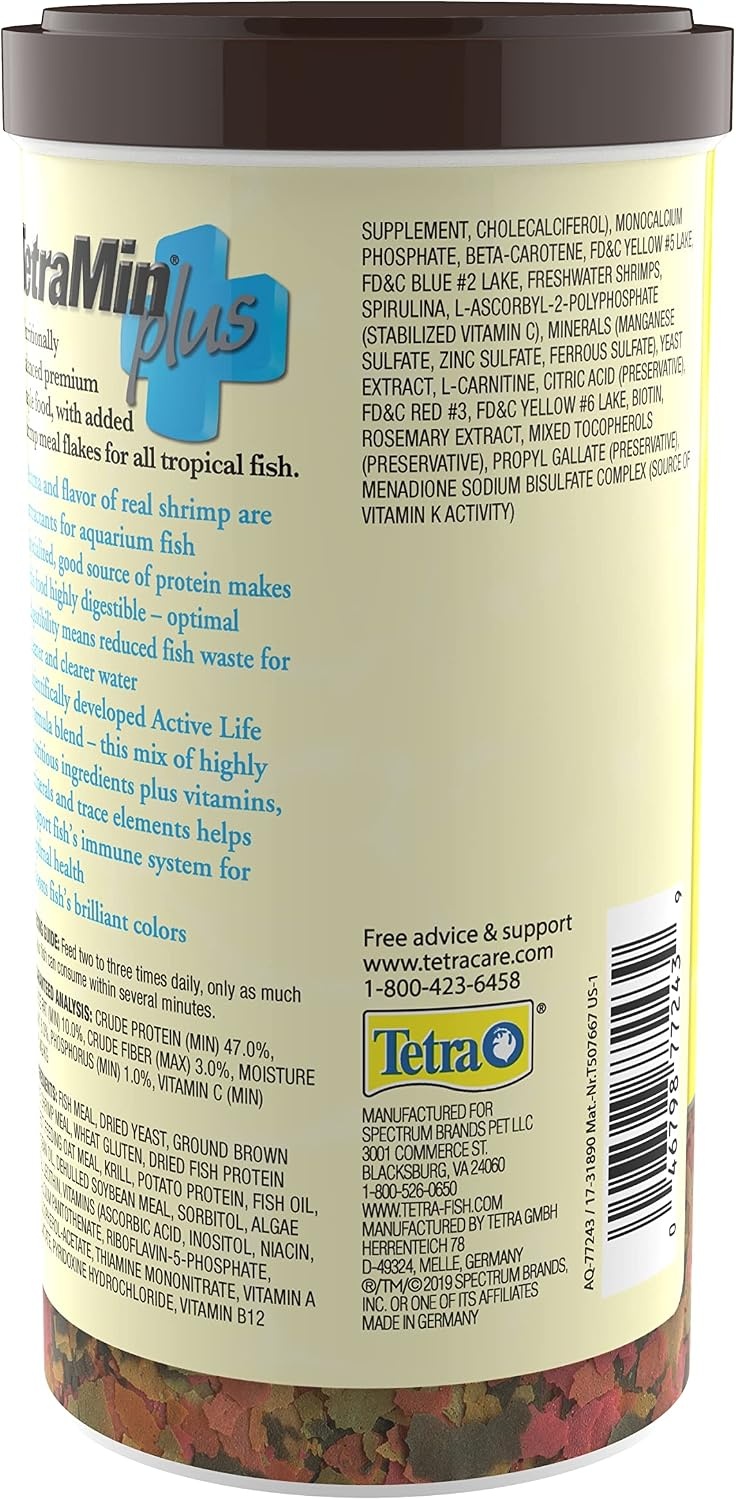 image:imageTetraMin Plus Tropical Flakes Cleaner and Clearer Water Formula 1Ounce706 Ounce Pack of 1