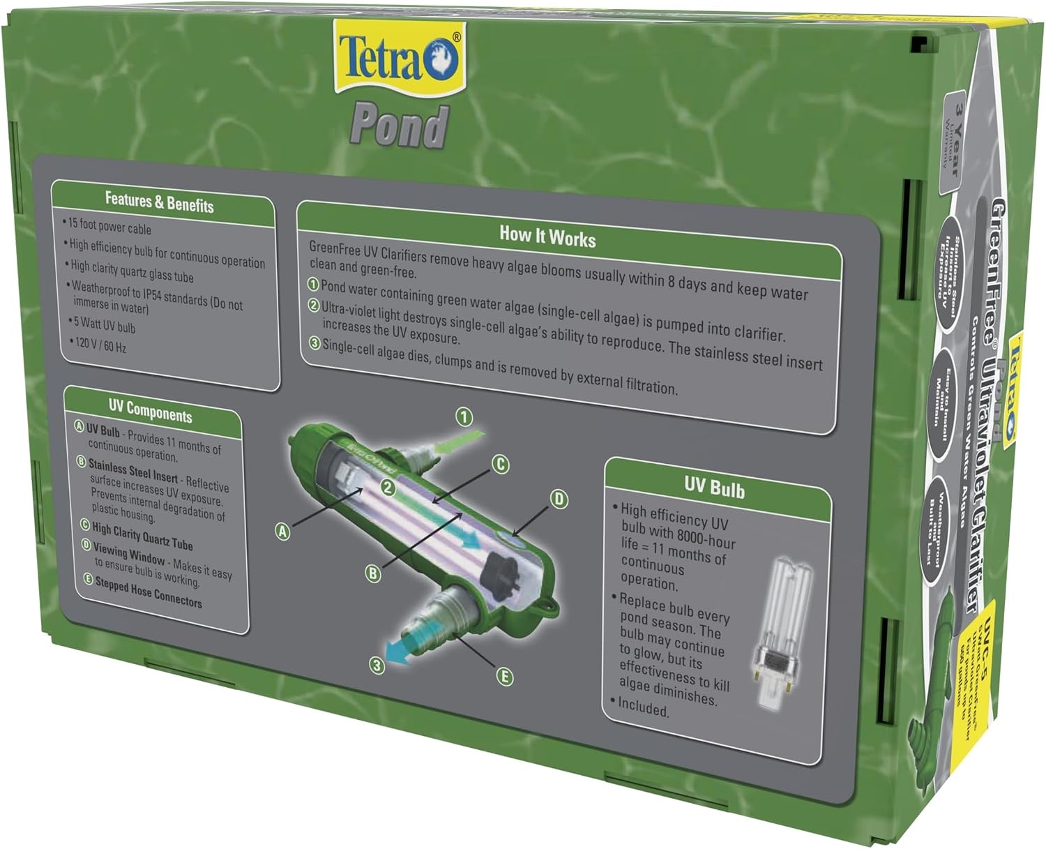 image:imageTetraPond GreenFree UV Clarifier For Clean And Clear Ponds