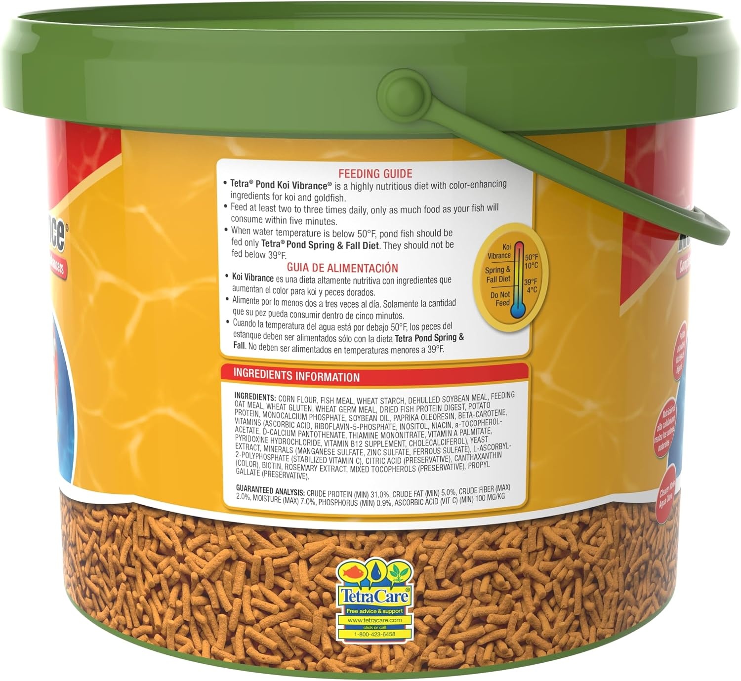 image:imageTetraPond Koi Vibrance Soft Sticks Easy to Digest Floating Pond Food 518 lbs331 Pound Pack of 1