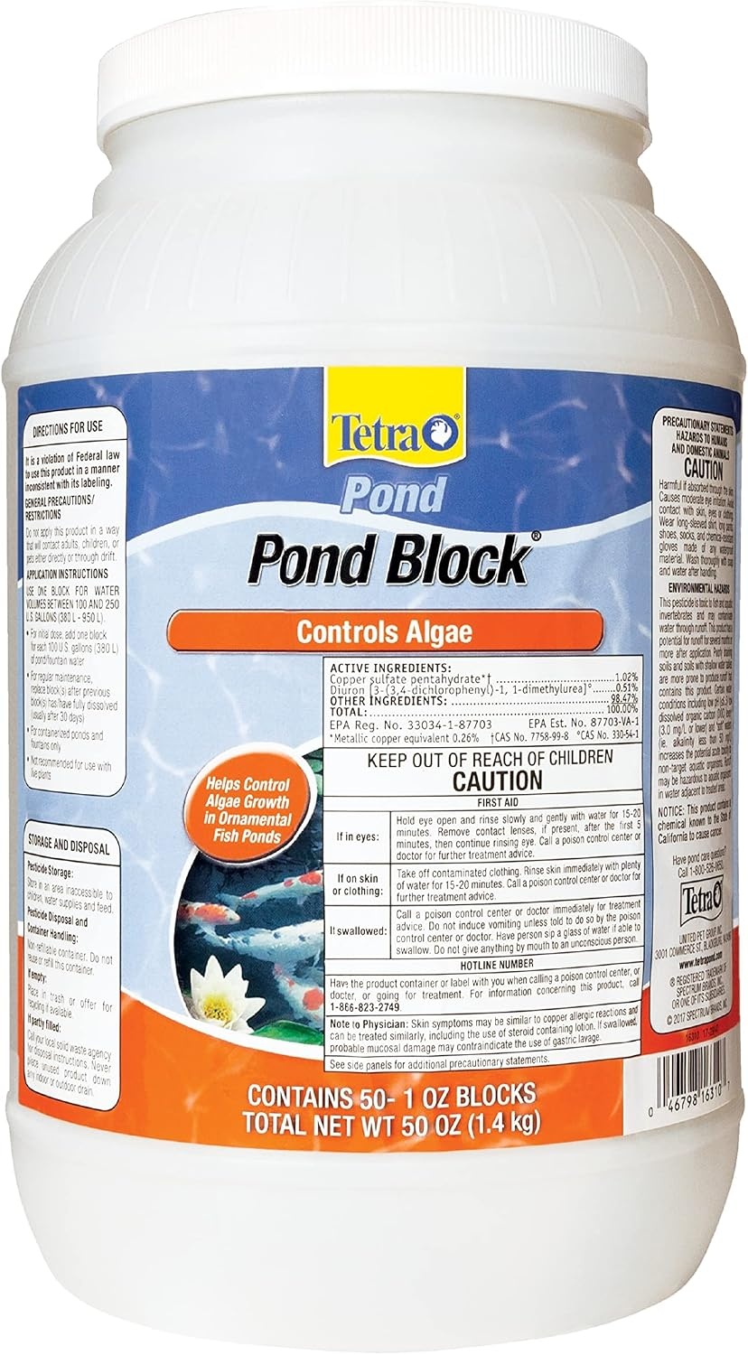 image:imageTetraPond Pond Block 50 Count Helps Control Algae Growth in Ornamental Fish Ponds50 blocks