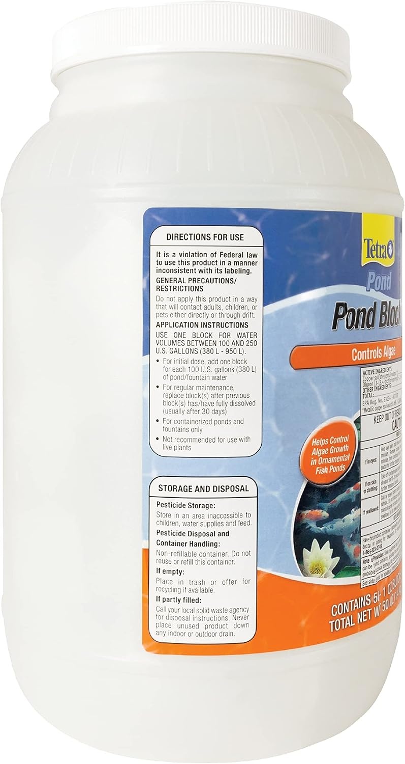 image:imageTetraPond Pond Block 50 Count Helps Control Algae Growth in Ornamental Fish Ponds50 blocks