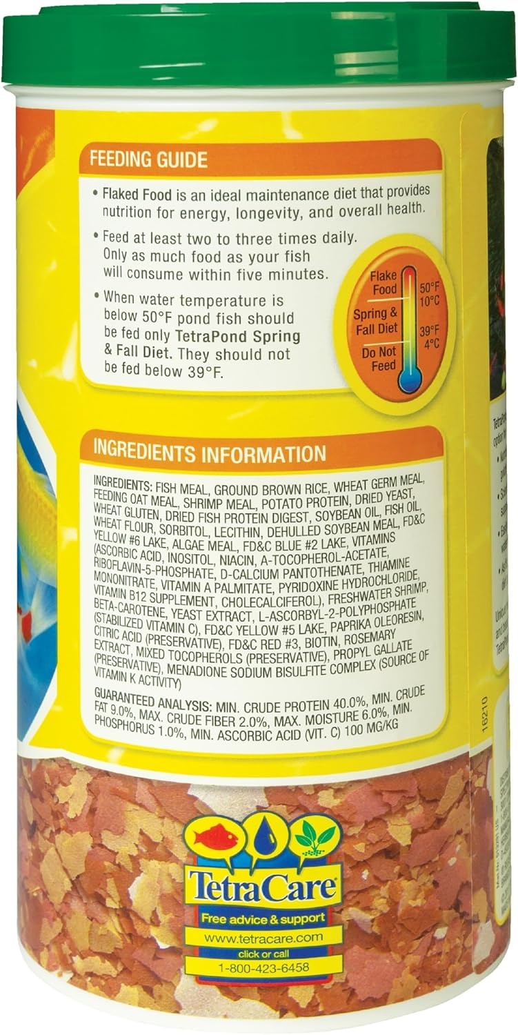 image:imageTetraPond Pond Flakes Complete Nutrition for Smaller Pond Fish Fish Food for Goldfish and Koi Fish 635 OuncesOriginal