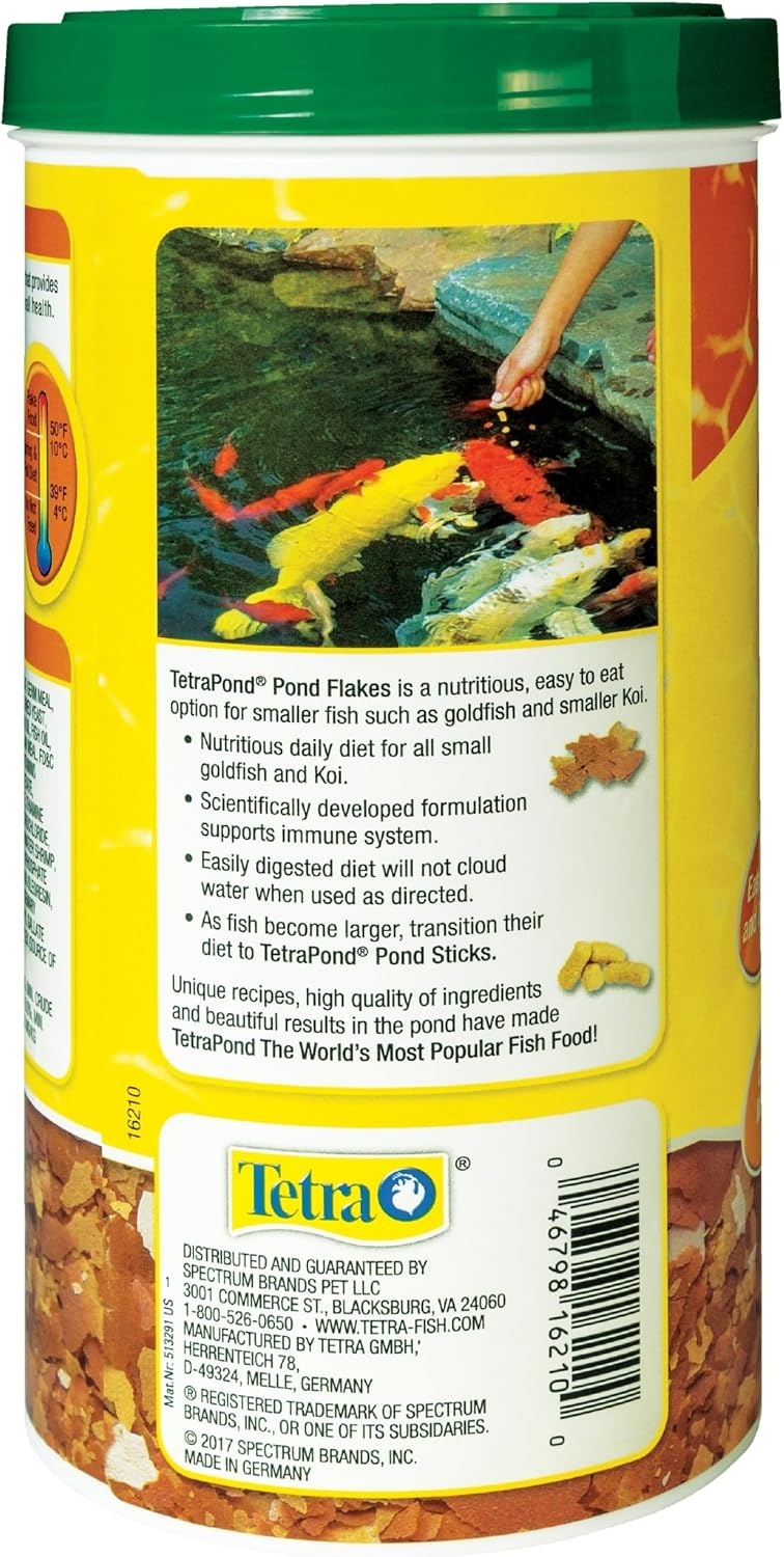 image:imageTetraPond Pond Flakes Complete Nutrition for Smaller Pond Fish Fish Food for Goldfish and Koi Fish 635 OuncesOriginal