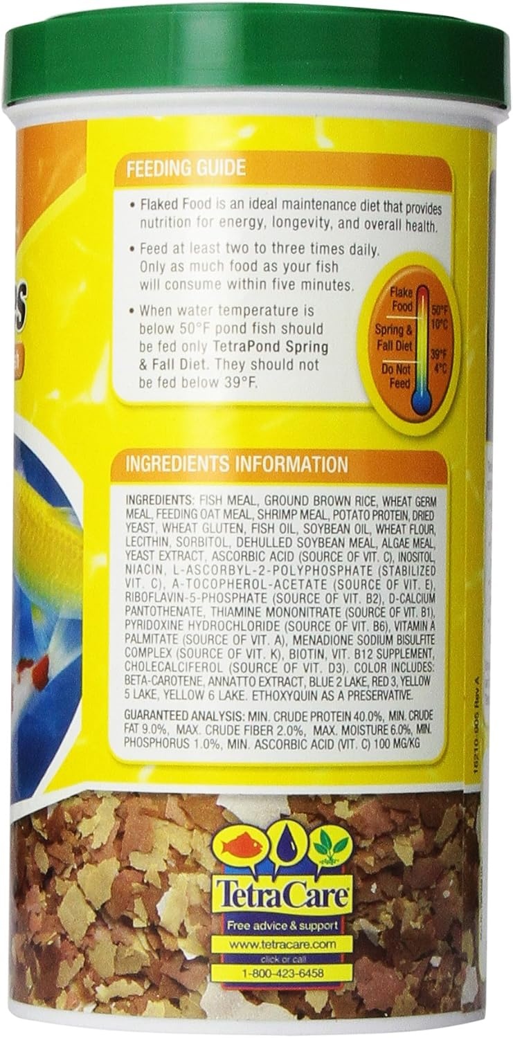 image:imageTetraPond Pond Flakes Complete Nutrition for Smaller Pond Fish Fish Food for Goldfish and Koi Fish 635 OuncesOriginal