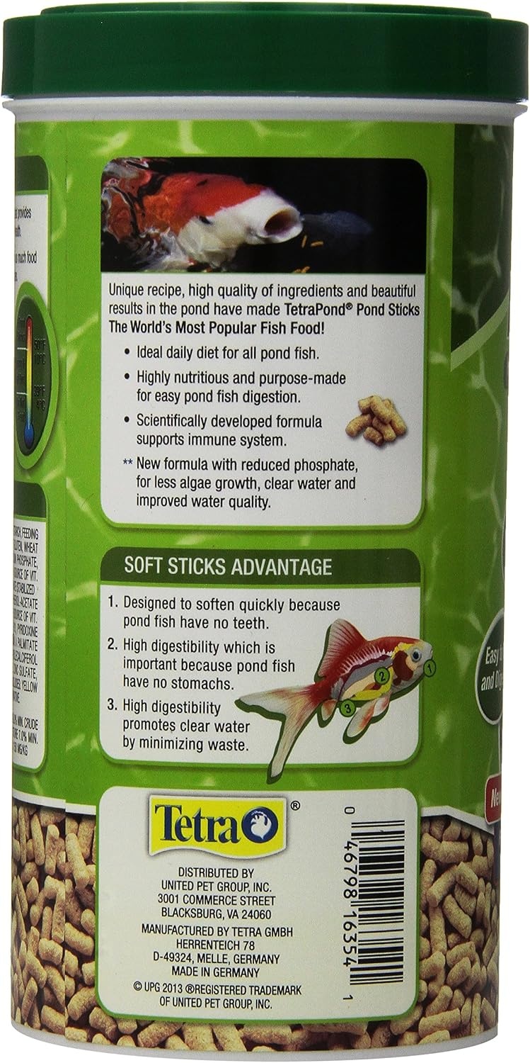 image:imageTetraPond Pond Sticks Pond Fish Food for Goldfish and Koi 172 PoundsSeafood