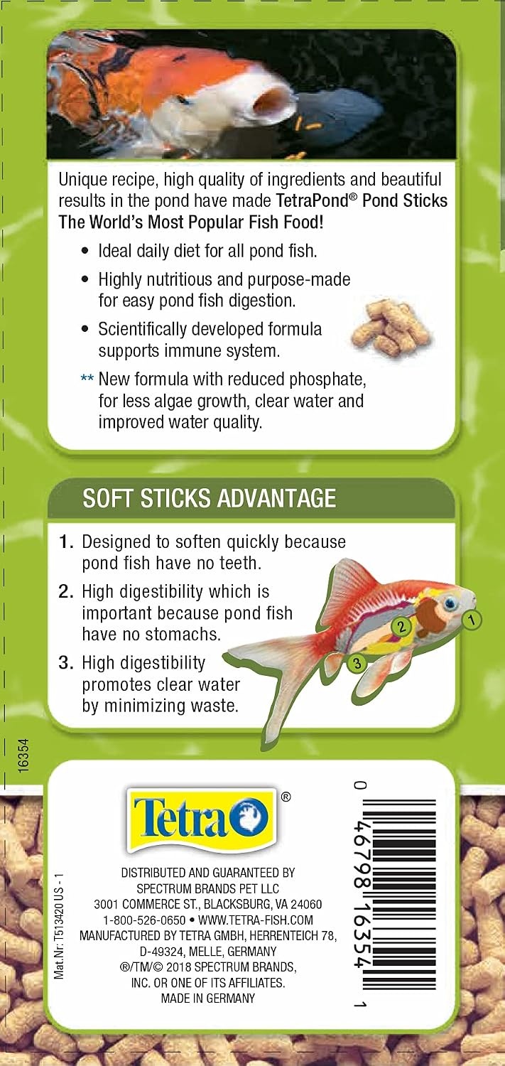 image:imageTetraPond Pond Sticks Pond Fish Food for Goldfish and Koi 172 PoundsSeafood
