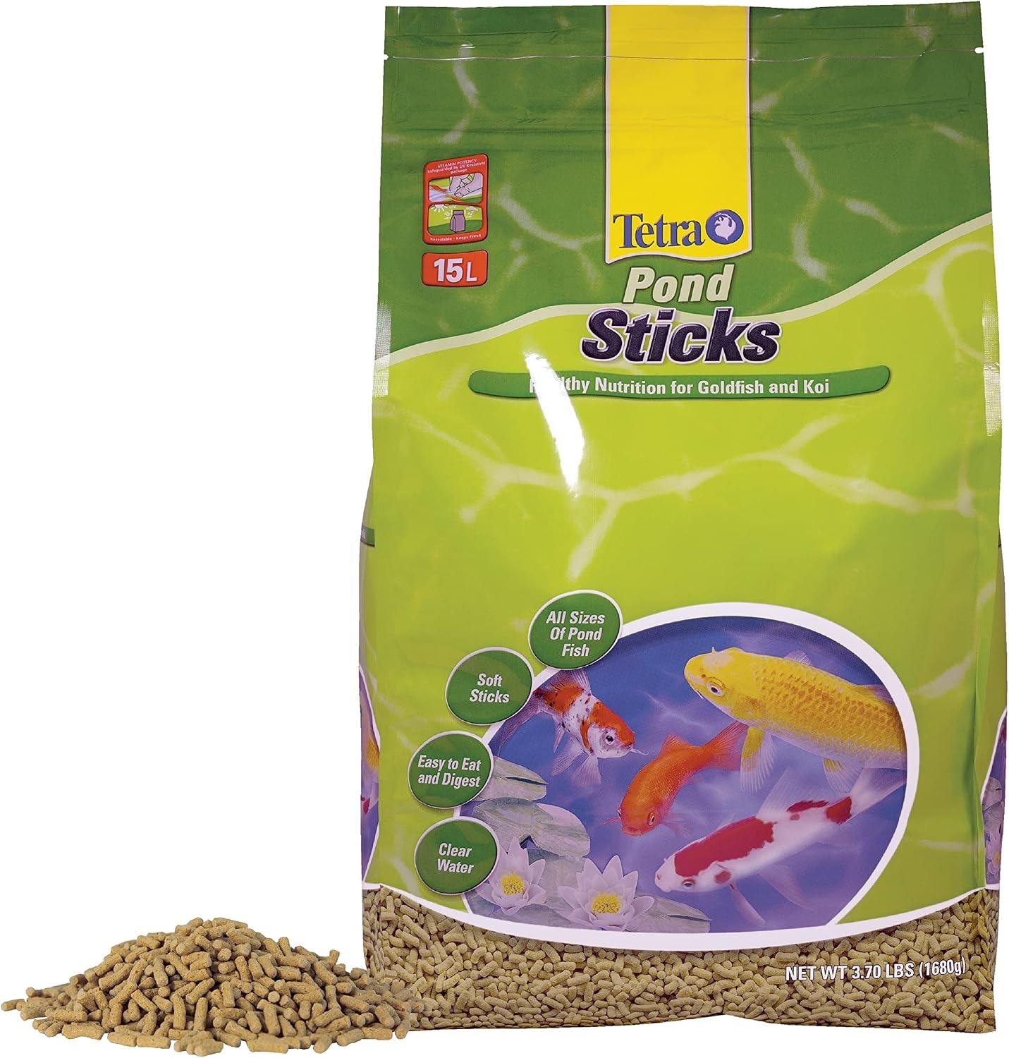 image:imageTetraPond Pond Sticks Pond Fish Food for Goldfish and Koi Healthy Nutrition Clear Water Pond Food37 Pound Pack of 1