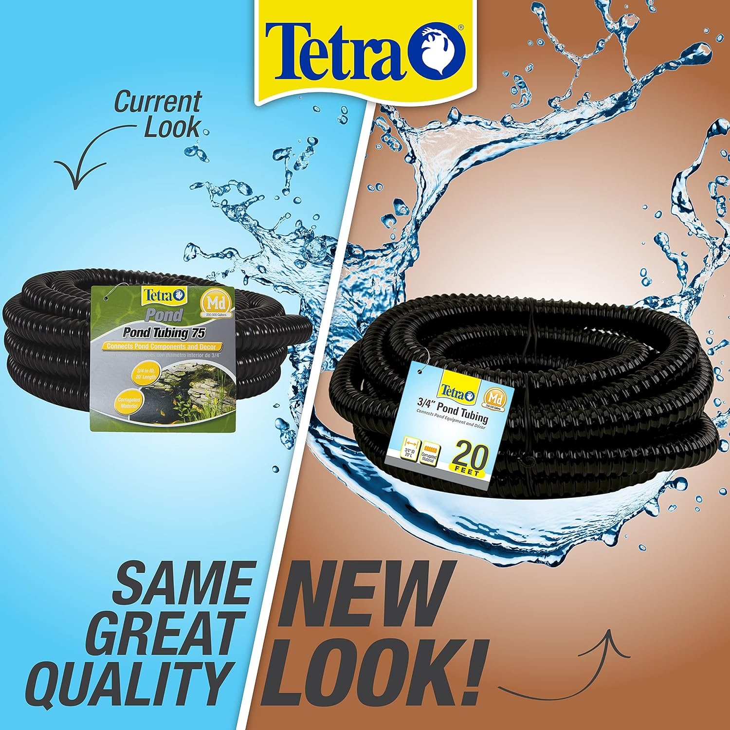 image:imageTetraPond Pond Tubing 34 Inch Diameter 20 Feet Long Connects Pond Components