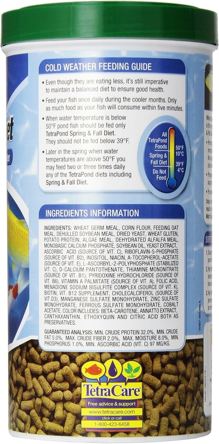 image:imageTetraPond Spring And Fall Diet 308 Pounds Pond Fish Food For Goldfish And Koi 7 L705 Ounce Pack of 2