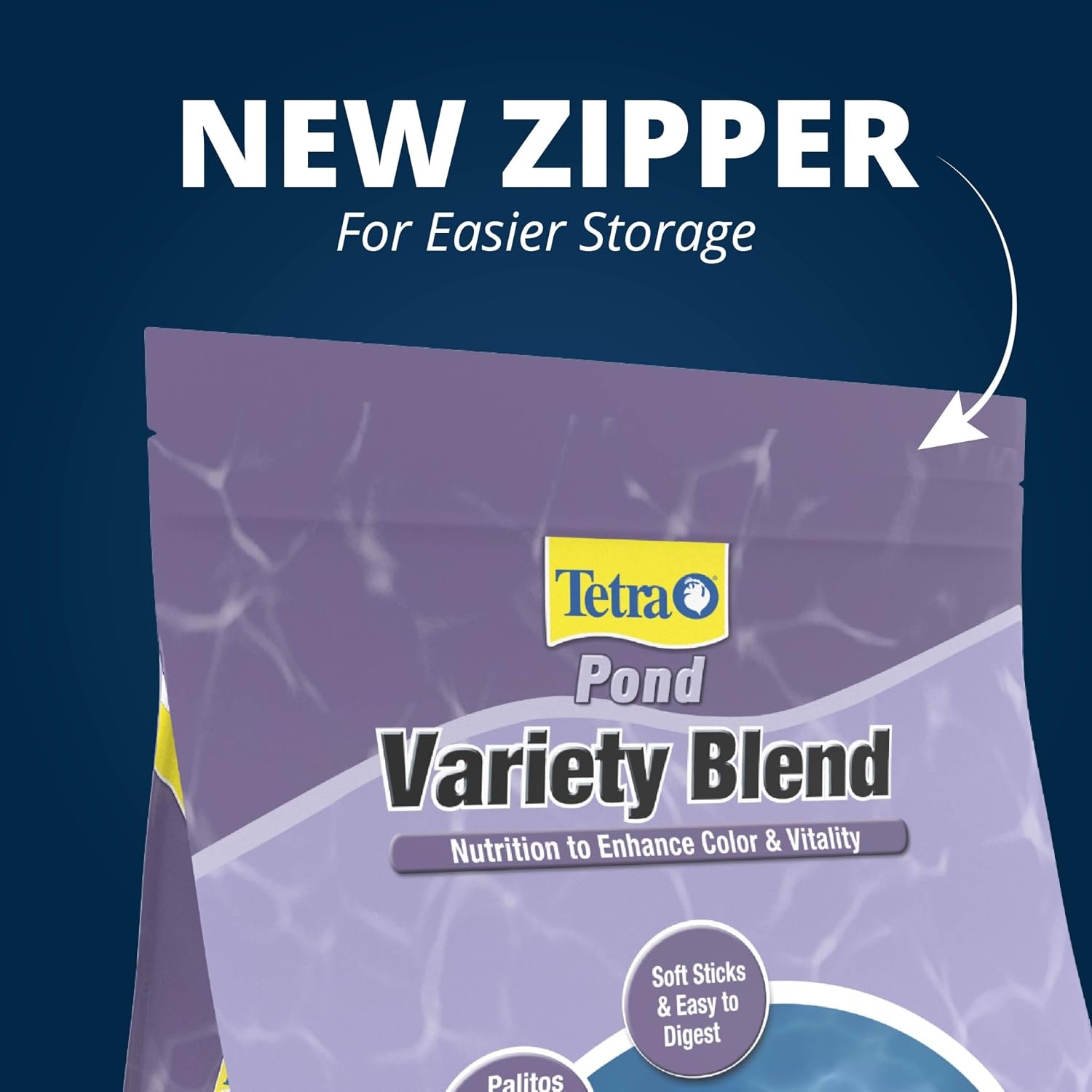 image:imageTetraPond Variety Blend Pond Fish Food for Goldfish and Koi Yellow 225 Pound Pack of 1132 Pound Pack of 1
