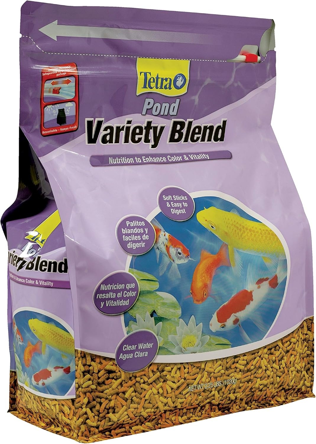 image:imageTetraPond Variety Blend Pond Fish Food for Goldfish and Koi amp 16485 Koi Vibrance Sticks Fish Food 242 Pound225 Pound Pack of 1