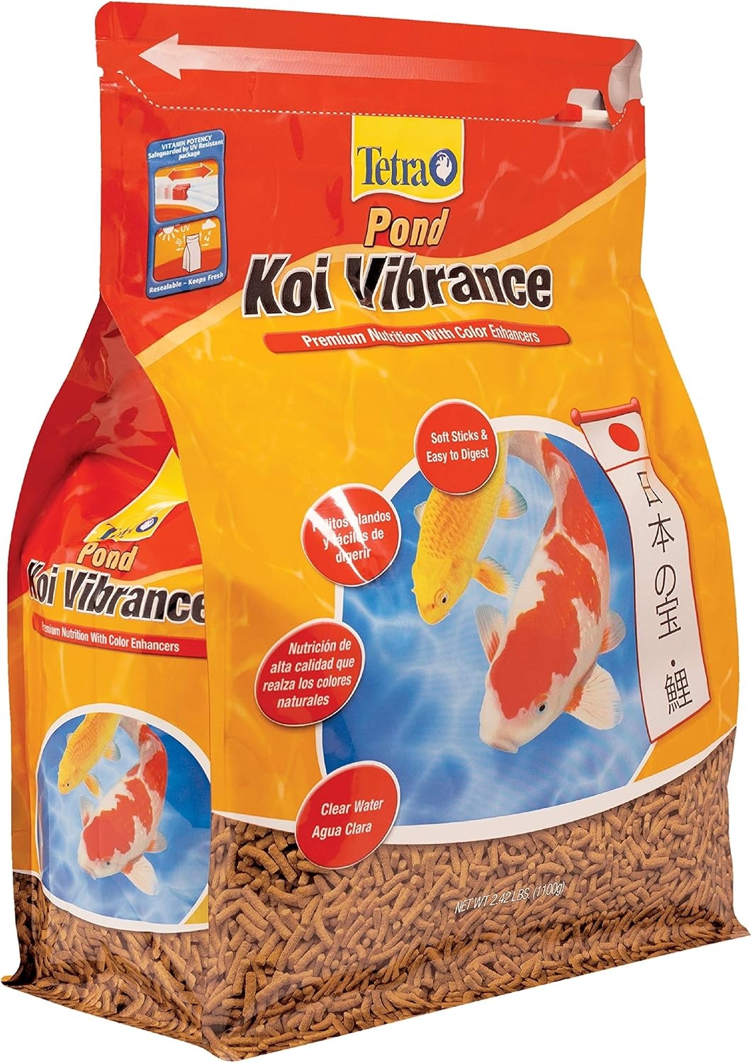 image:imageTetraPond Variety Blend Pond Fish Food for Goldfish and Koi amp 16485 Koi Vibrance Sticks Fish Food 242 Pound225 Pound Pack of 1